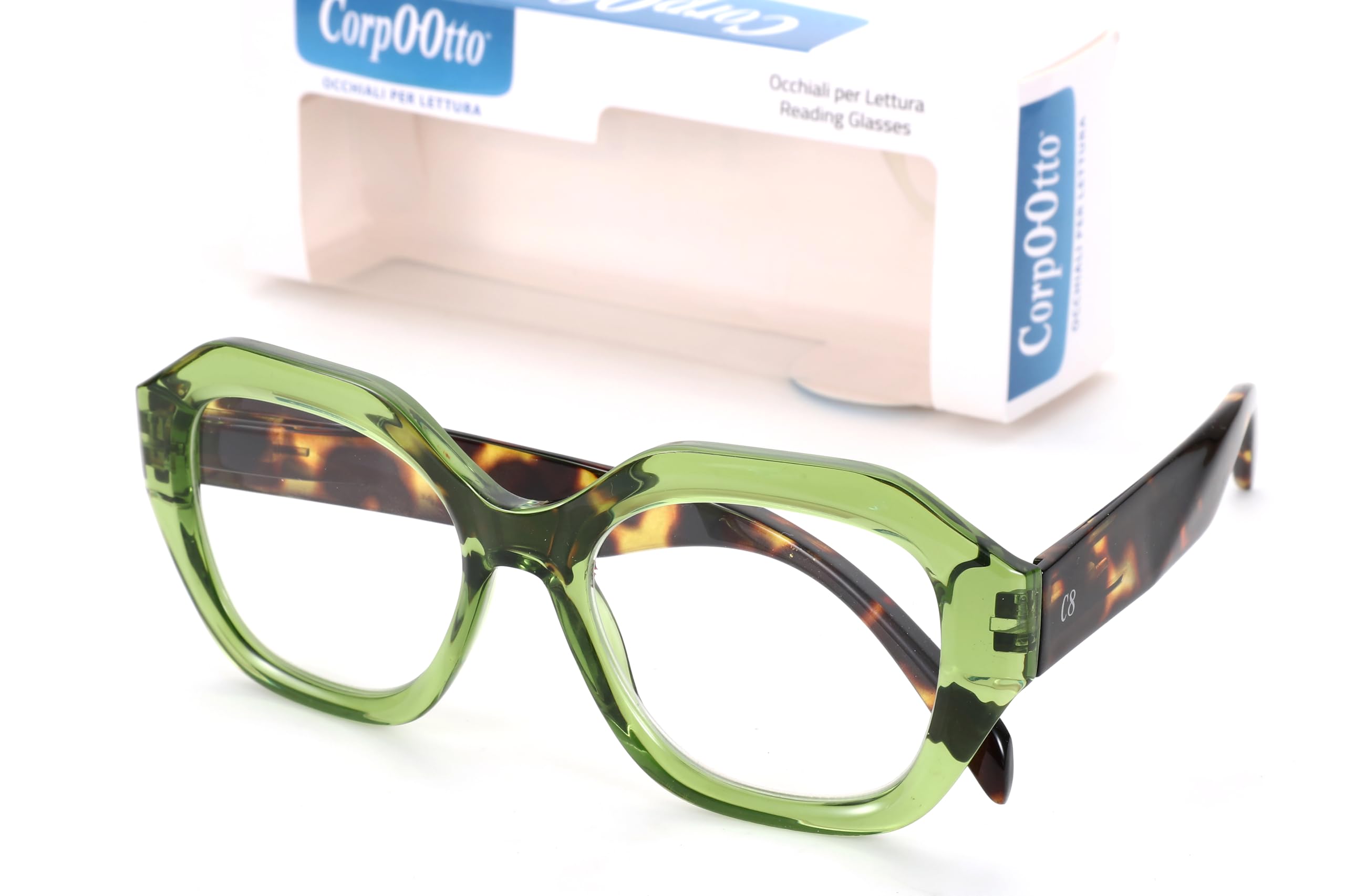 Okulary do czytania Vogue zielony żółw + 1,50, Żółw zielony, 1.5 Diottria