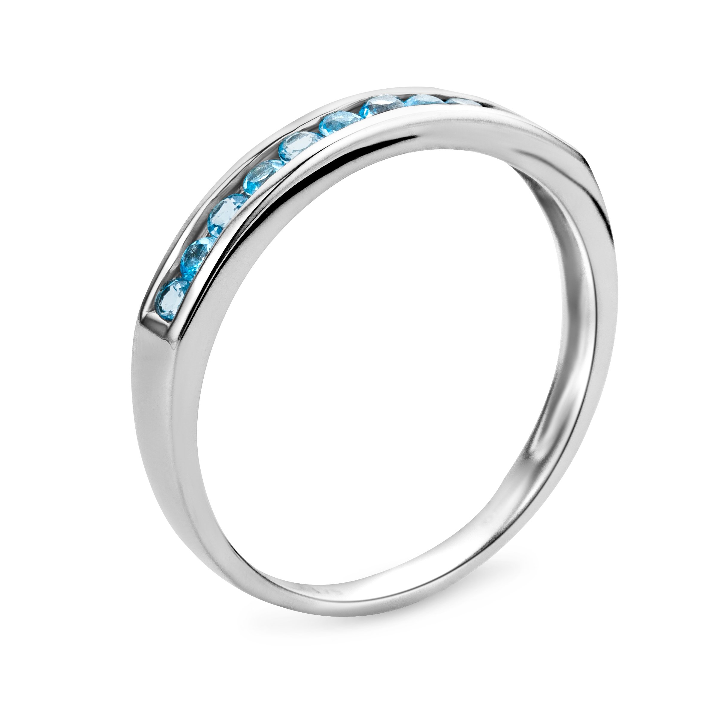 Miore Anillo de mujer con oro blanco 9k, topacios