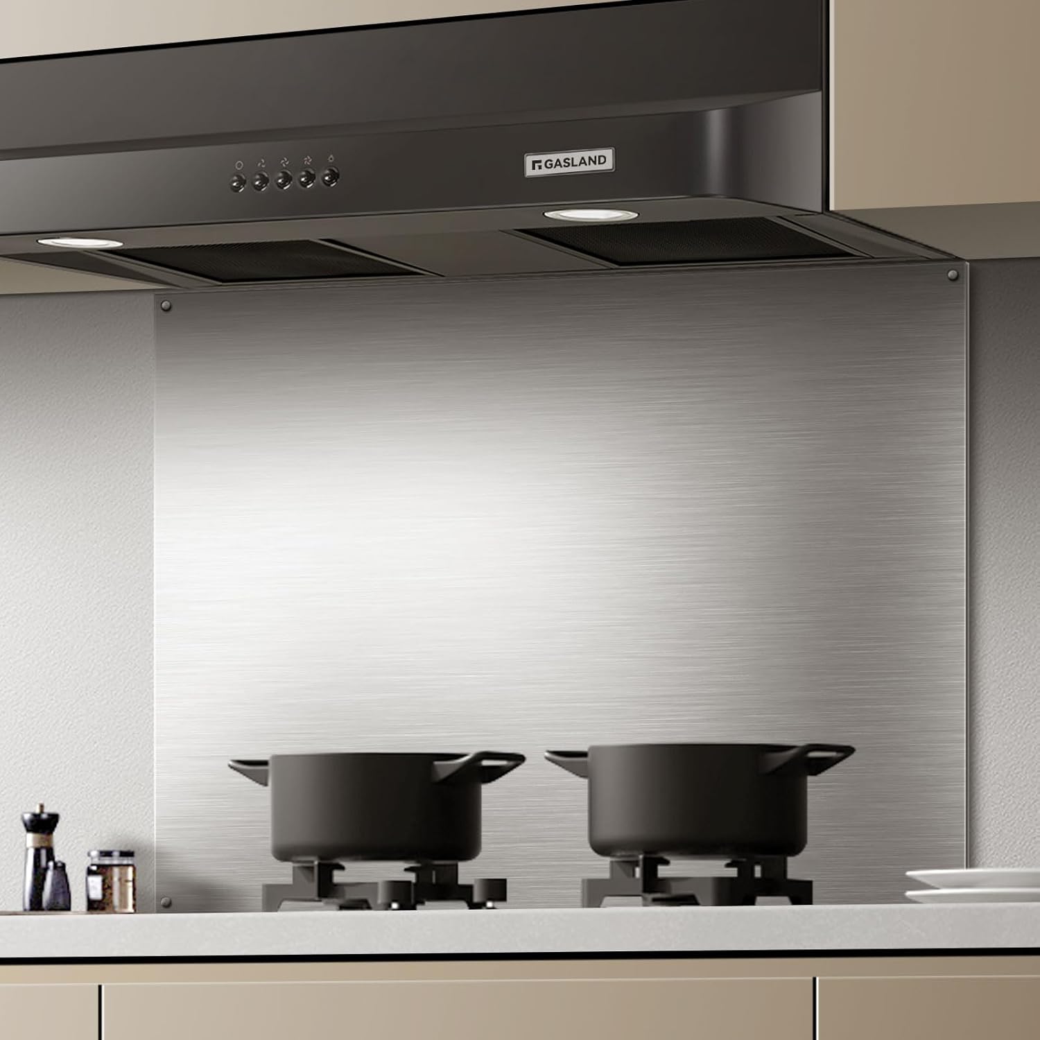 GASLAND 24" x 30" Stainless Steel Backsplash + 30 Inch Over the Range Microwave Oven