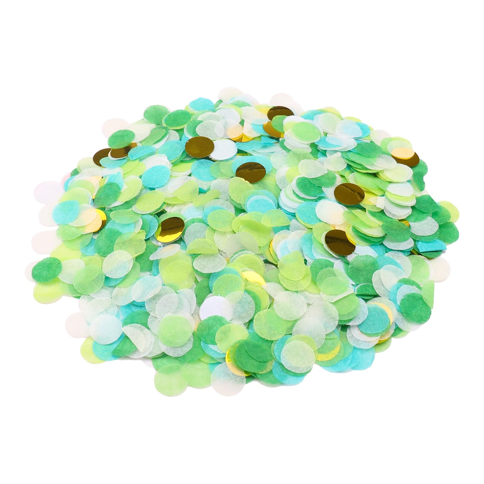 GoldRock 50g Konfetti Grün für Hochzeit, Geburtstag - 6000 Stk Rund, Papier Gold - Streudeko, Konfettikanone, Glitzer Tischdeko für Karneval, Taufe, Dschungel, Baby Shower Deko