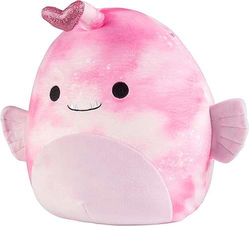 Miniatura 3 de Squishmallows Peluche de San Valentín Sy the Anglerfish de 10 pulgadas, con licencia oficial, Kellytoy coleccionable, suave y esponjoso, añádelo a