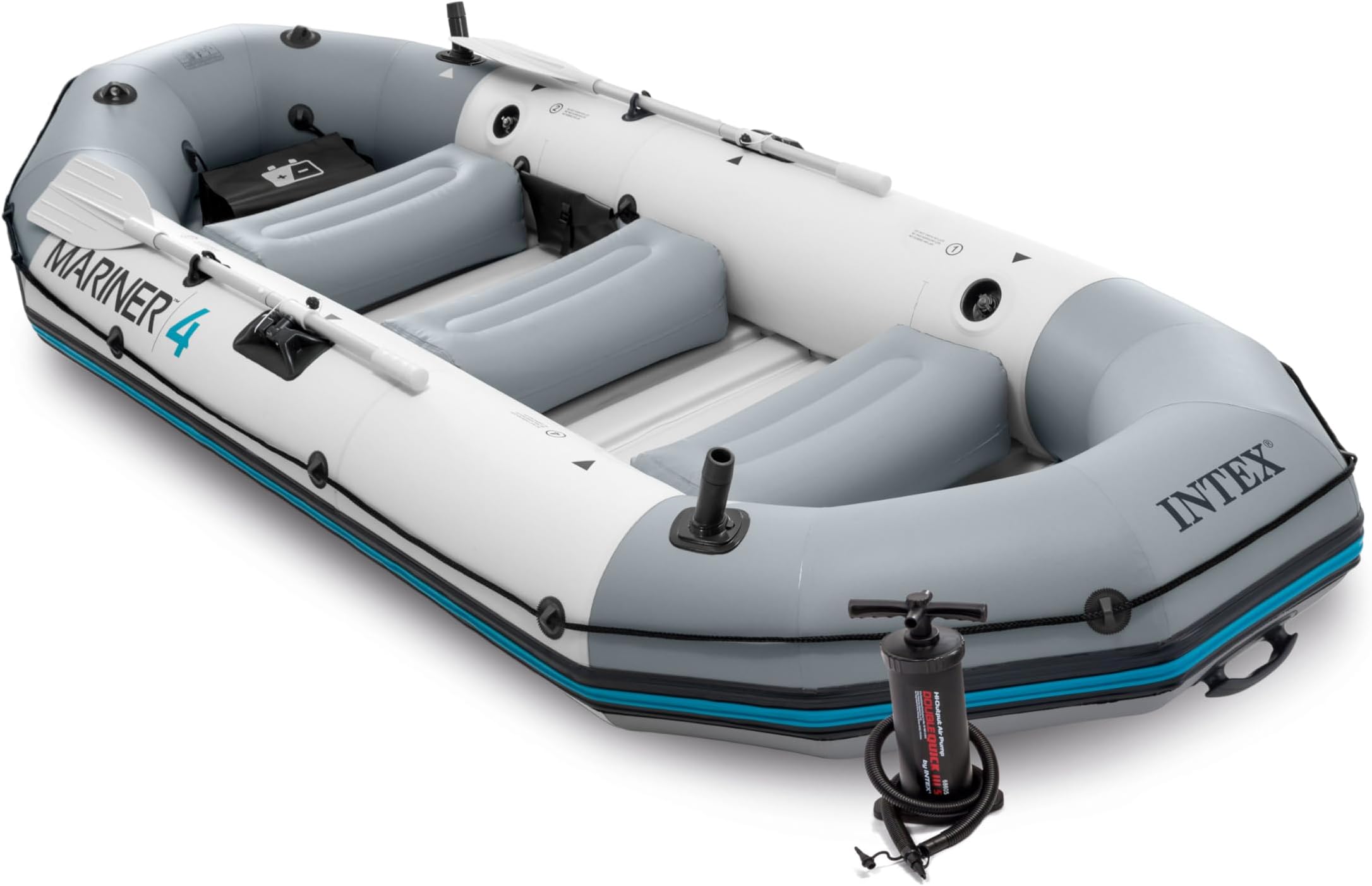 Intex Mariner 4 Rigid Inflatable Boat Set - 68376, Gray