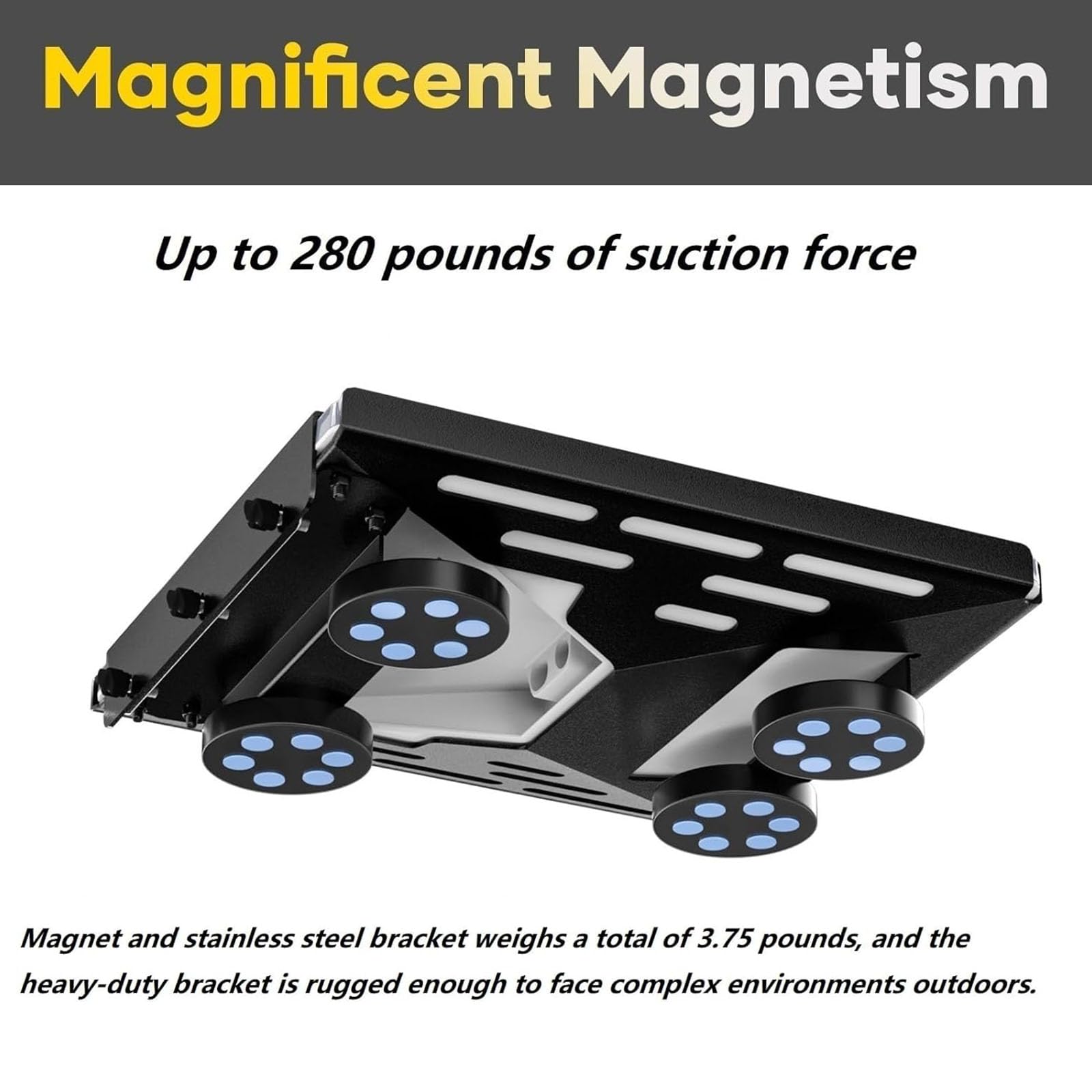 Staffa per Auto con Supporto Magnetico Rotante Antiurto A 360 Gradi Design con Base in Metallo A Sgancio Rapido Supporto Magnetico Universale Veicoli