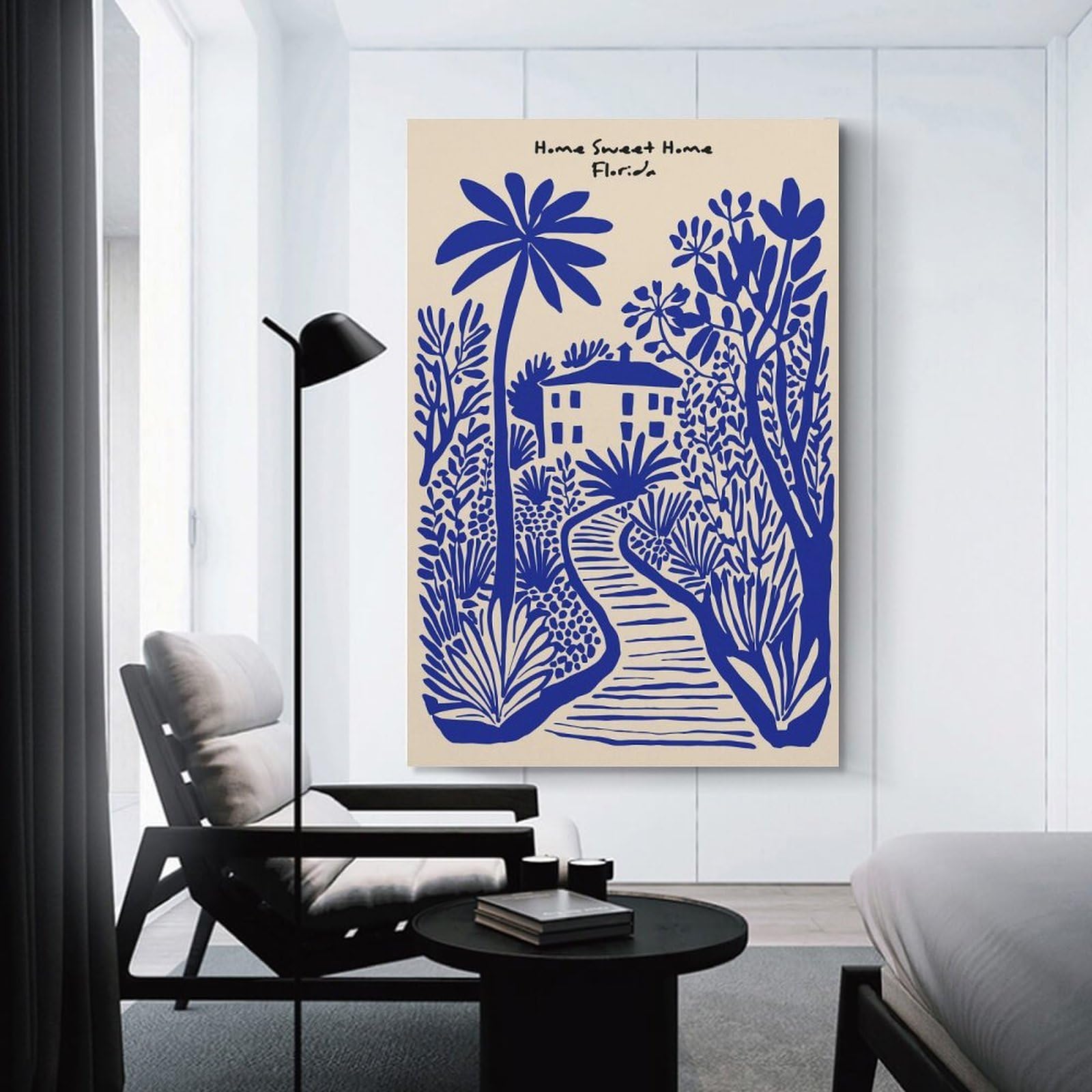 Junmoney Canvas Wall Decor Home Sweet Home Florida Art Print, 12x18inch(30x45cm), for Gallery Wall Layouts in Home Or Office, Home Wall Art for Statement Displays