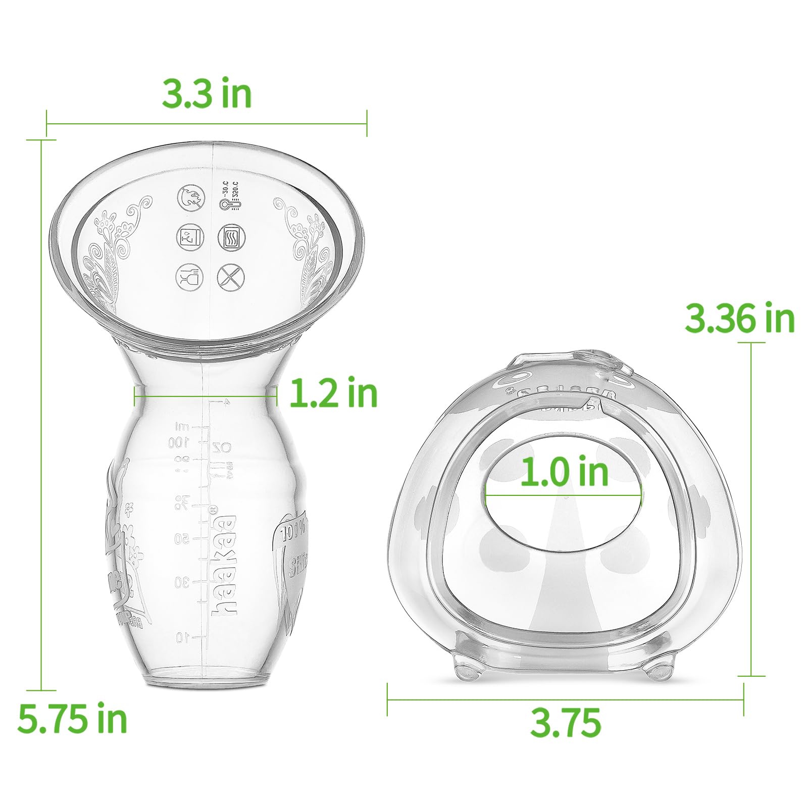 haakaa Tiralatte in silicone e conchiglie a forma di coccinella, per mamme che allattano, per raccogliere il latte materno, pompaggio e allattamento, contenitore portatile per latte materno (pompaggio