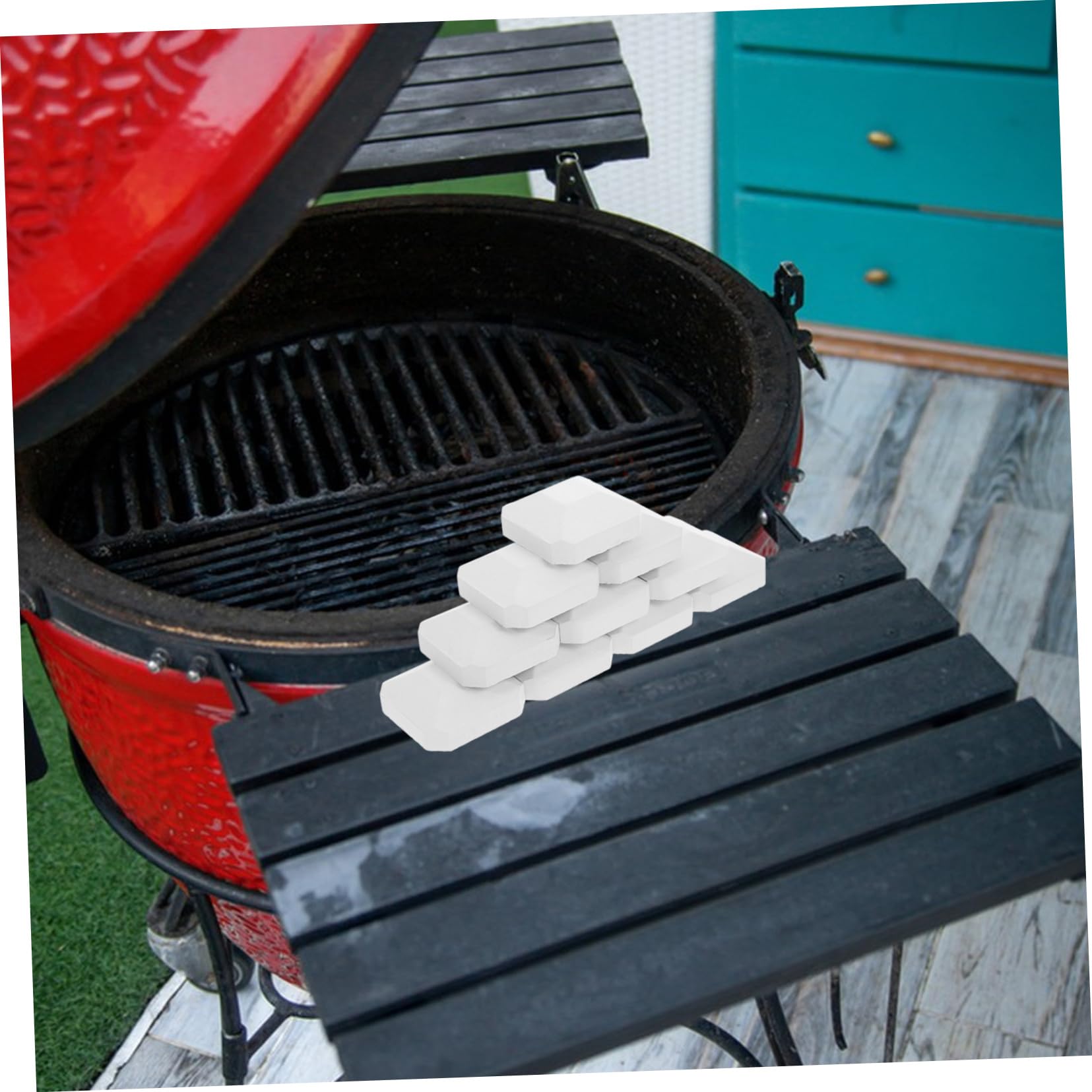 Alipis 10pièces Briquettes Cordiérite Rechange Barbecue Gaz Extérieur Résistantes Chaleur Auto-nettoyantes Pour Camping Grill Gaz