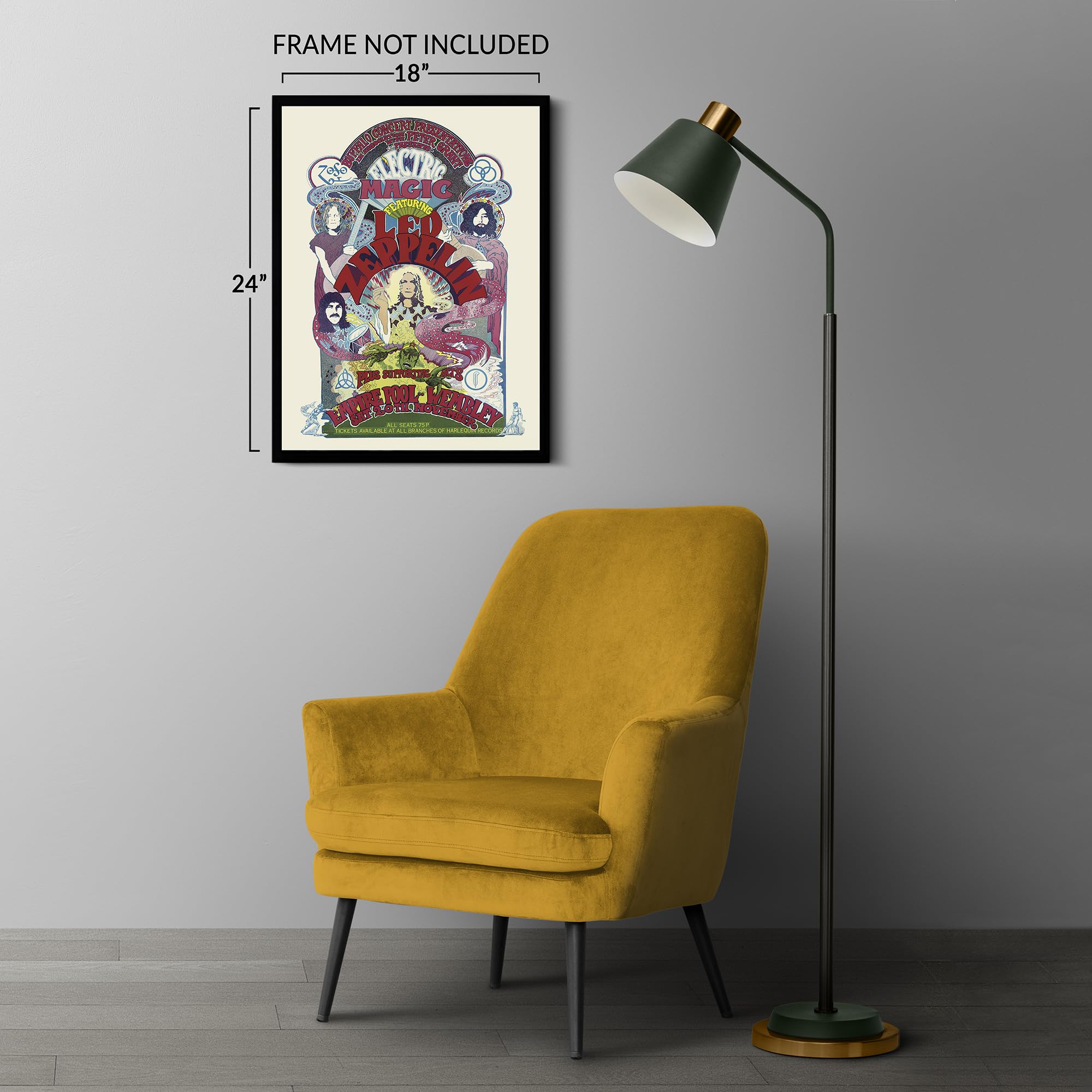 Targa In Metallo Led Zeppelin Dallas - Poster In Latta Retrò 20x30 Cm, Decorazione Da Parete Per Bar, Pub, Cameretta, Ufficio - 2