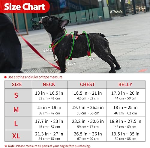 Miniatura 6 de Huntboo Arnés a prueba de escapes, arnés antideslizante para perro, arnés reflectante con asa, transpirable, duradero, chaleco ajustable para perros