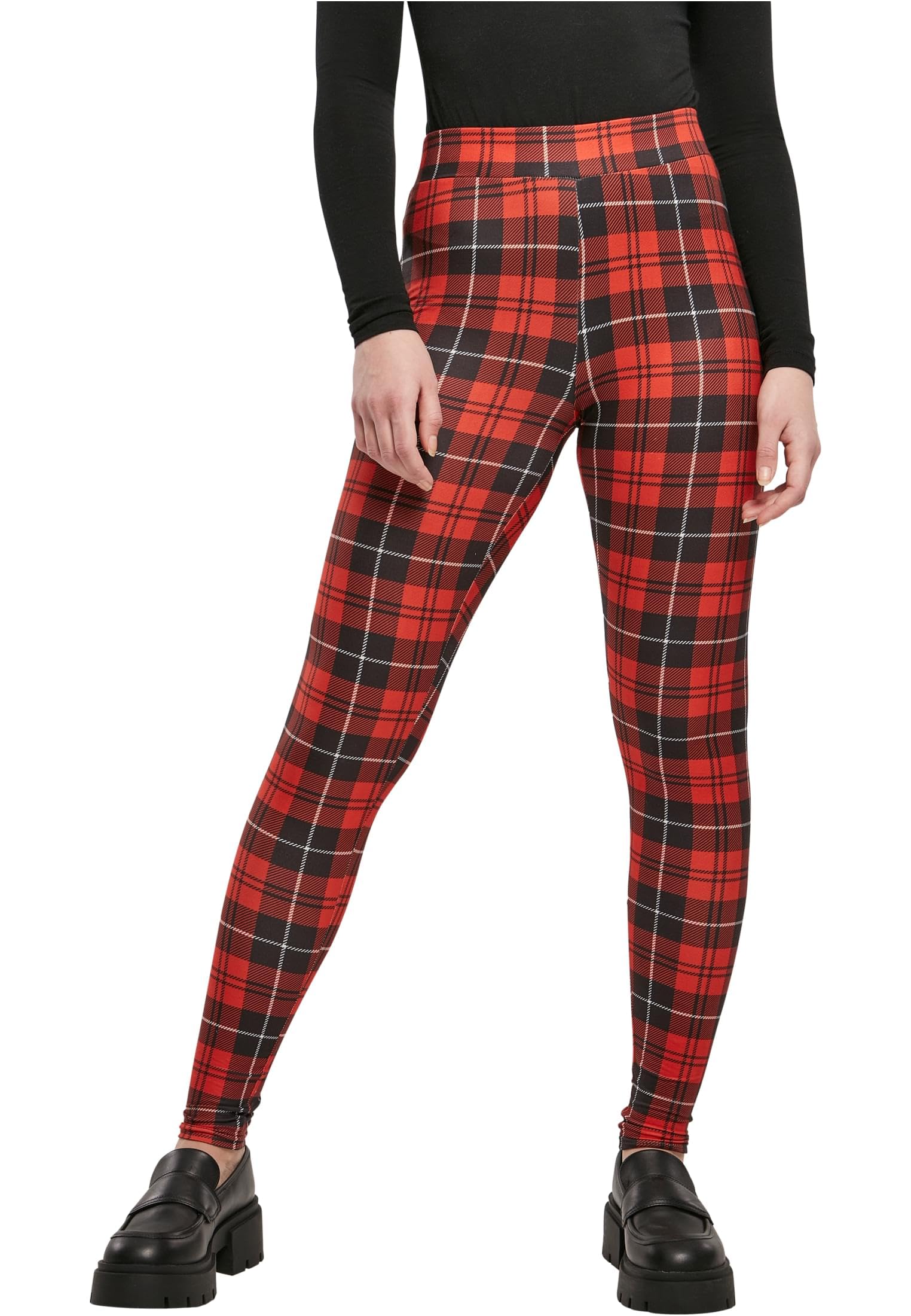Urban Classics Women's Redcheck Soft Aop Leggings Yoga Pants, S
