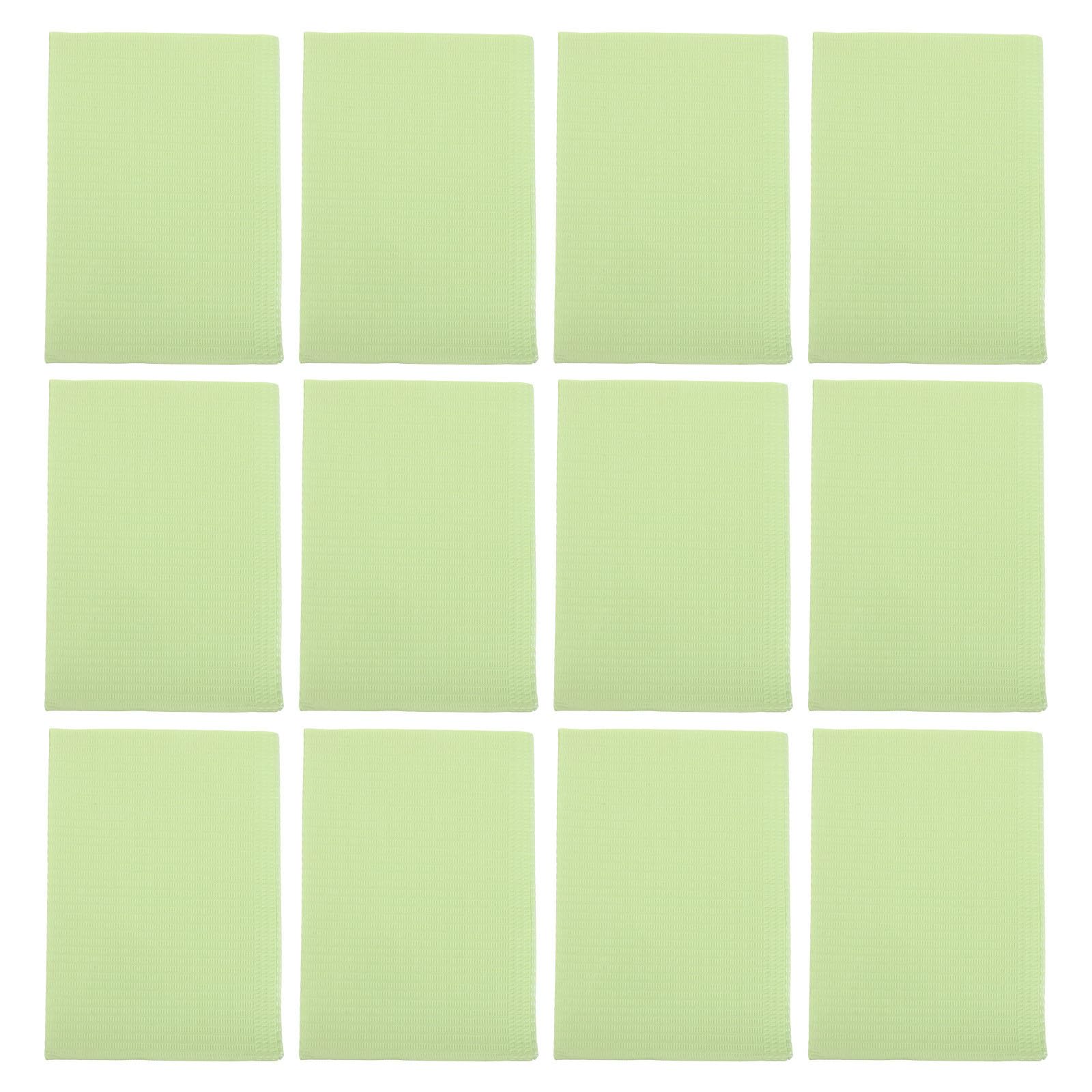 CALLARON Bavoirs Dentaires Jetables pour en Papier Péritonéal Vert et 125 Pièces 43x33 Cm Absorption Exceptionnelle Hygiénique Patients et Salons de Manucure