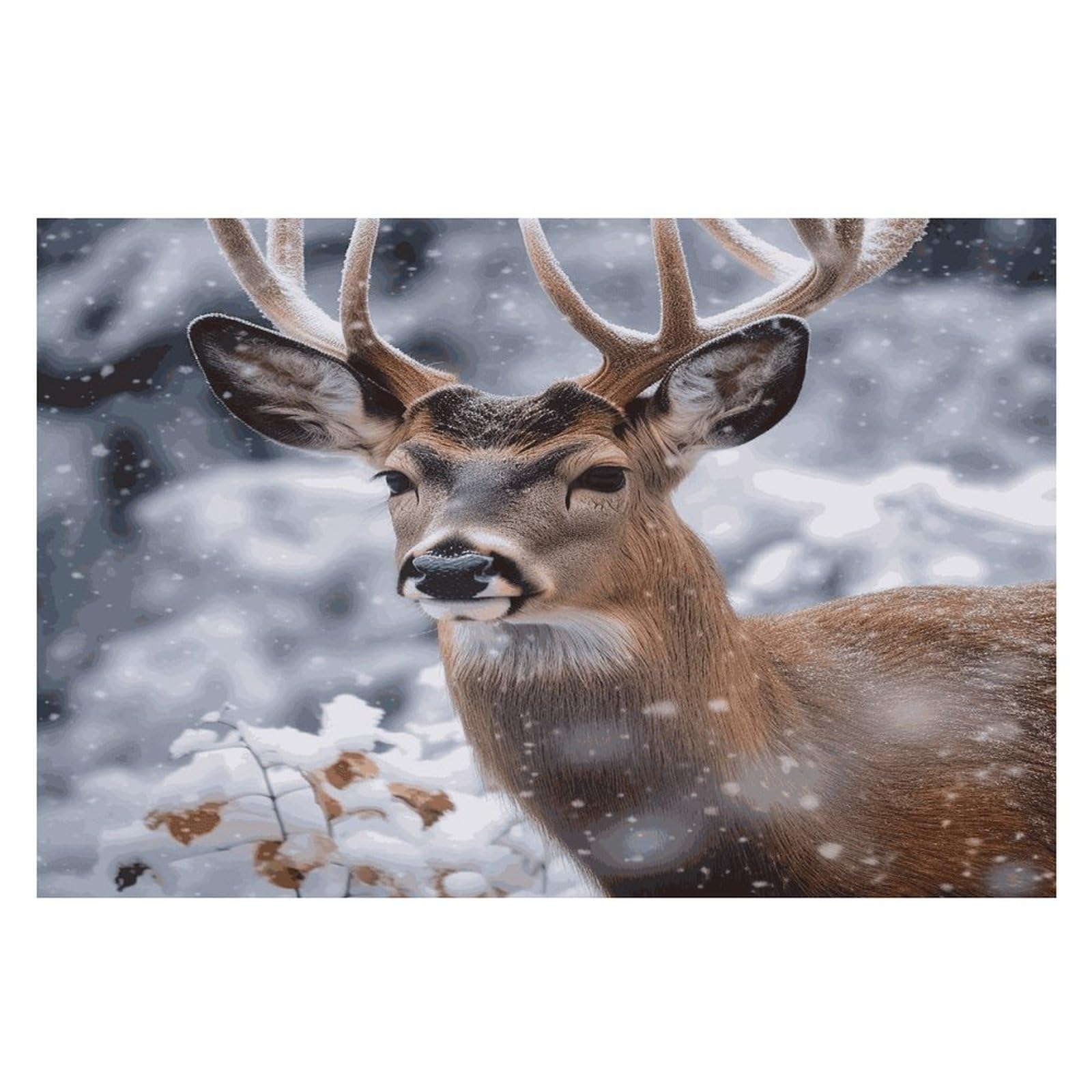 Placemats Placemats Deer in The Snow Placement Mats for Dining Table Place Mats Suitable for Personal Dining Tables Dinner Parties BBQ Weddings