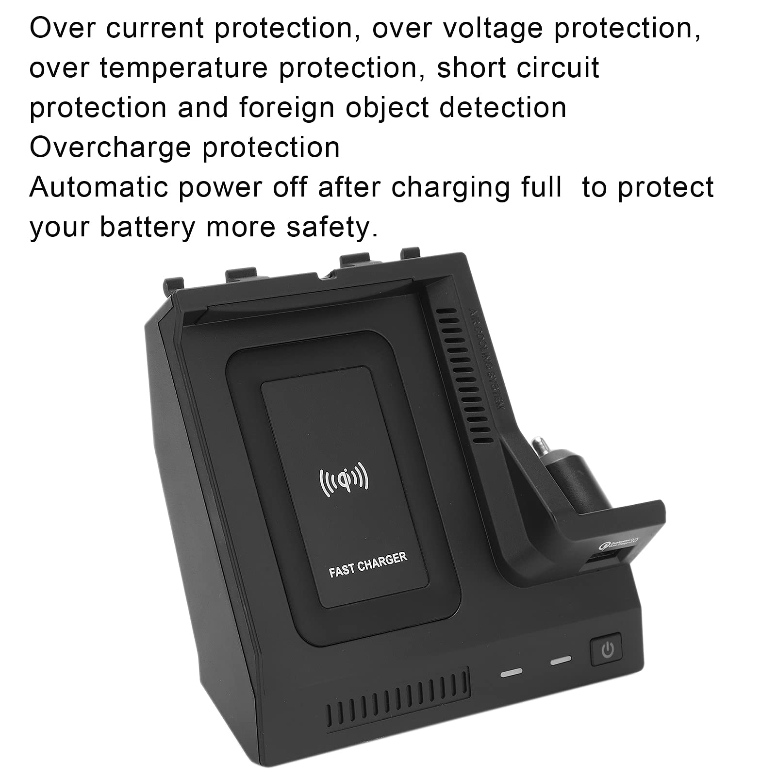 Soporte para Móvil para Coche para Clase C y GLC 2015-2020 con Carga Rápida y Puerto USB QC3.0