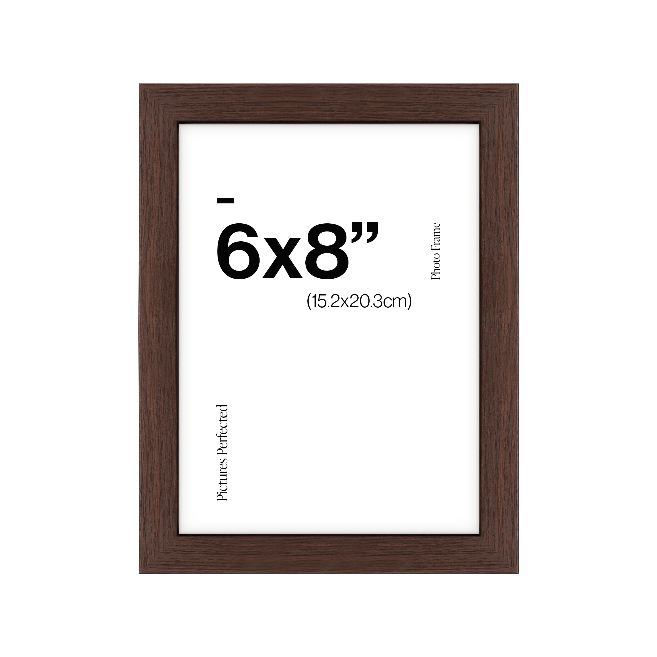 Contemporary Walnut 8x6 Wooden Photo Frame for 8x6 Photos or Pictures