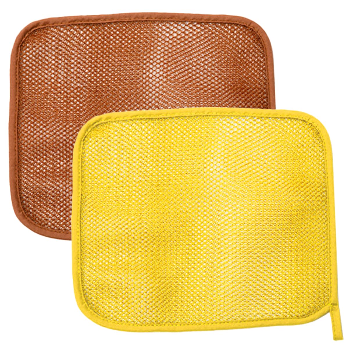 ARTSEWPLY 2Pcs Exfoliating Shower Towel Durable Net Bath Scrubber Skin Friendly Hand Towel for Exfoliation and Rich Lightweight Portable Design Random Colors