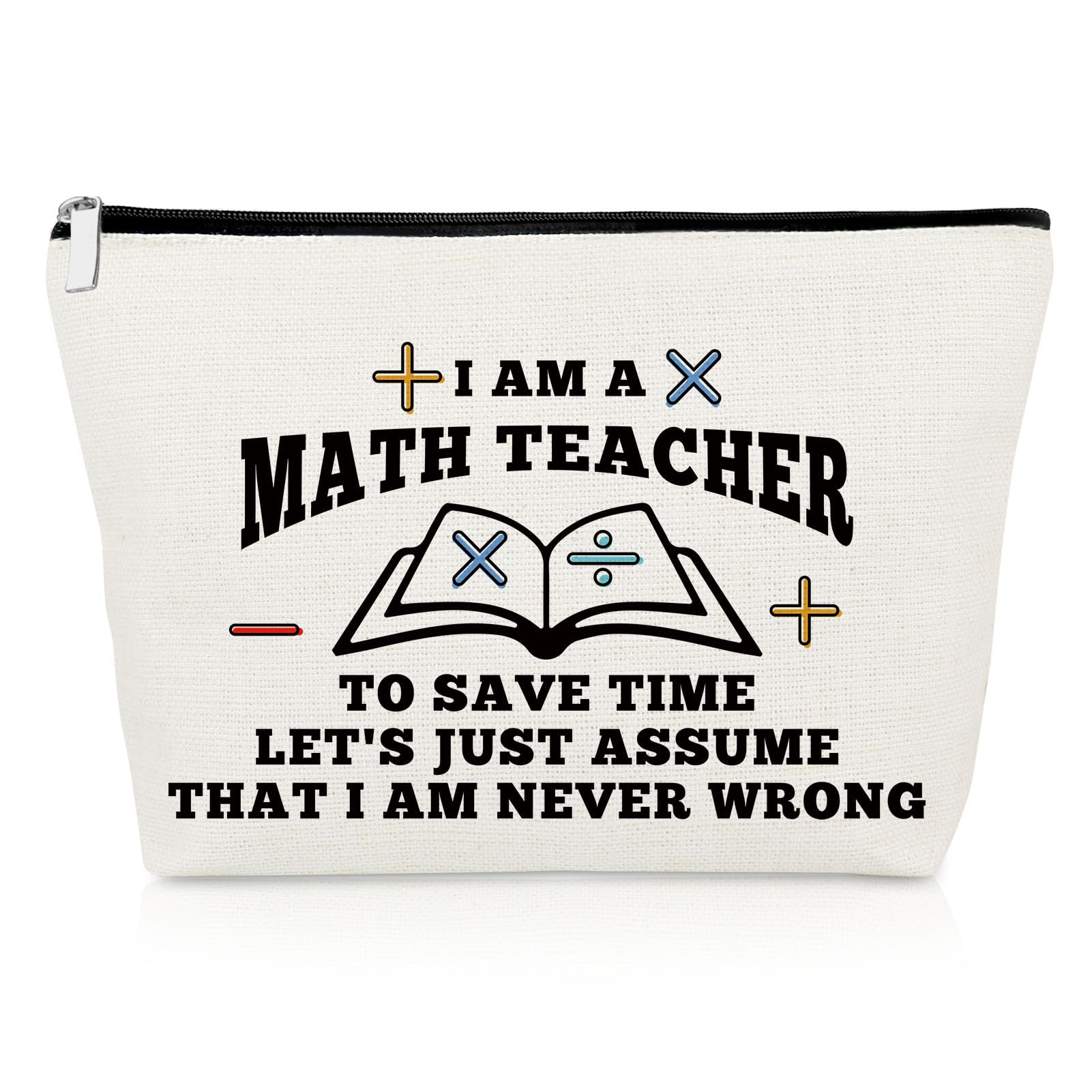 Math Teacher Appreciation Gifts Math Teacher Gifts Makeup Bag Mathematical Cosmetic Bag Math Geek Gifts Teacher Assistant Gifts Math Gift for Teachers Retirement Gift for Teacher Travel Cosmetic Pouch