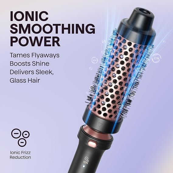 Wavytalk 5 in 1 Curling Iron Set with Heated Round Brush for Blowout Look