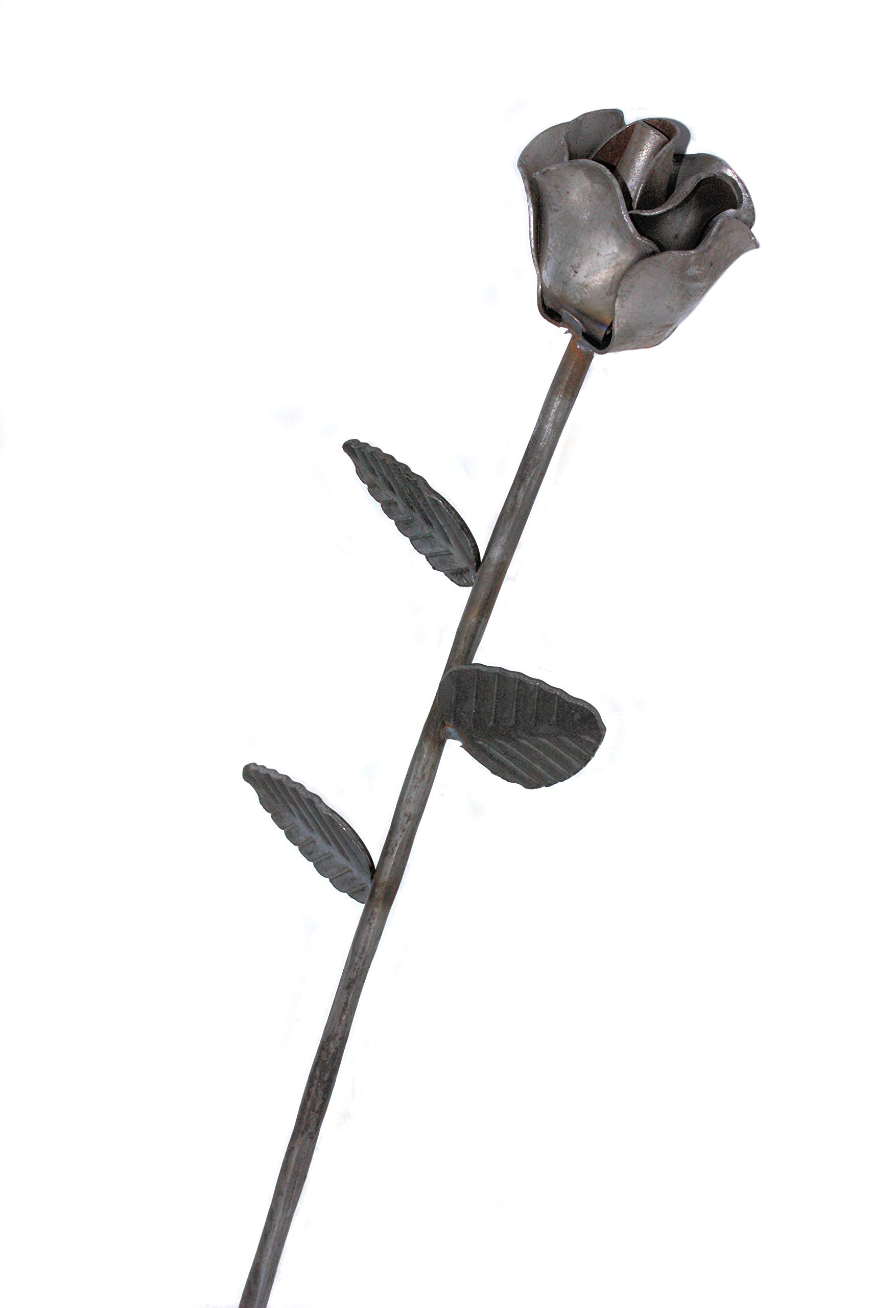 Rose Schmiedeeisen, Zierblume aus Stahl, Eisen Deko für Wohnen & Garten, als Geschenk UVM.