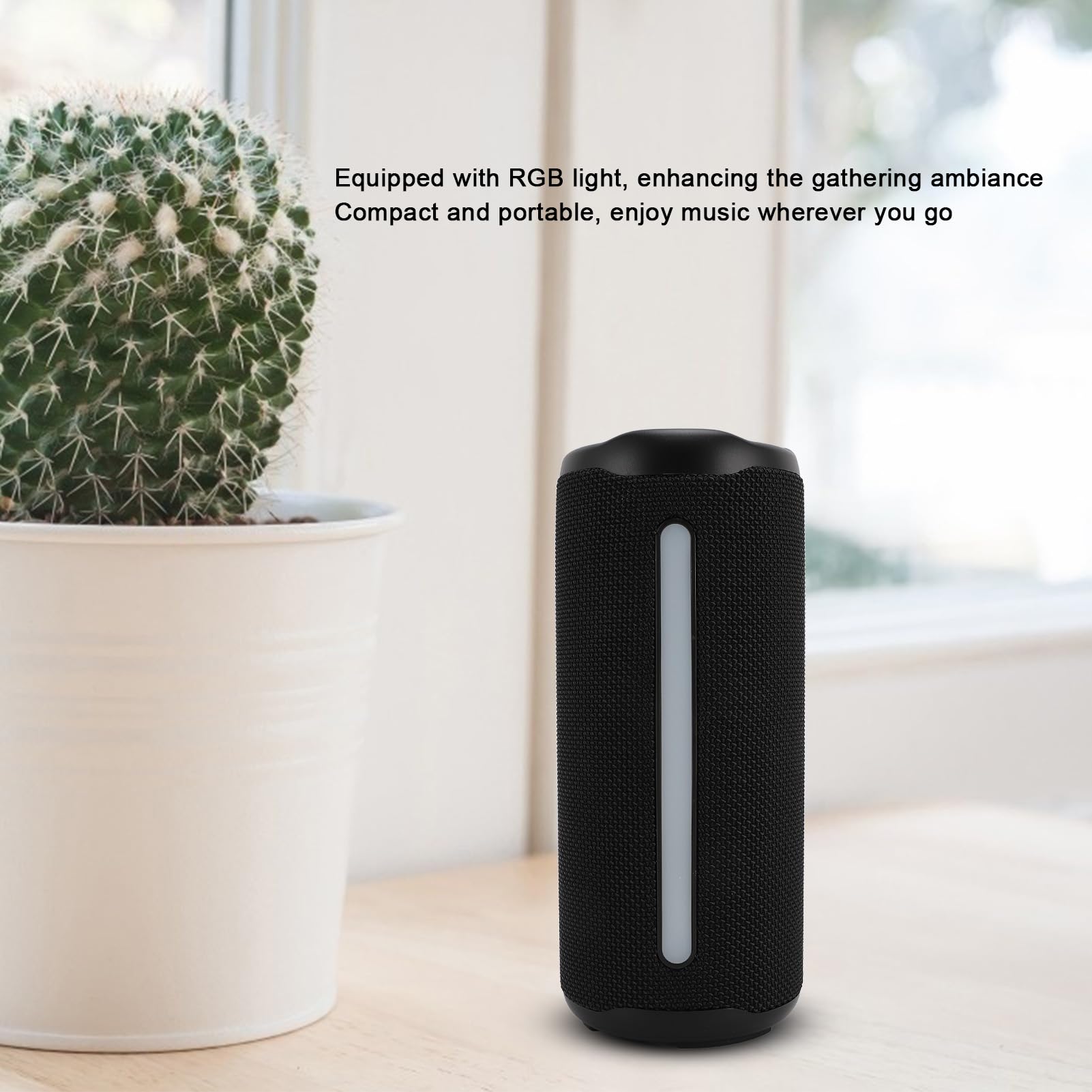 Głośniki Bluetooth, Przenośny Głośnik Stereo WL ze światłem RGB, Wodoodporne Głośniki IPX4 z Bluetooth 5.3, Wbudowany Mikrofon, Obsługa Karty Pamięci 128 GB na imprezę domową na