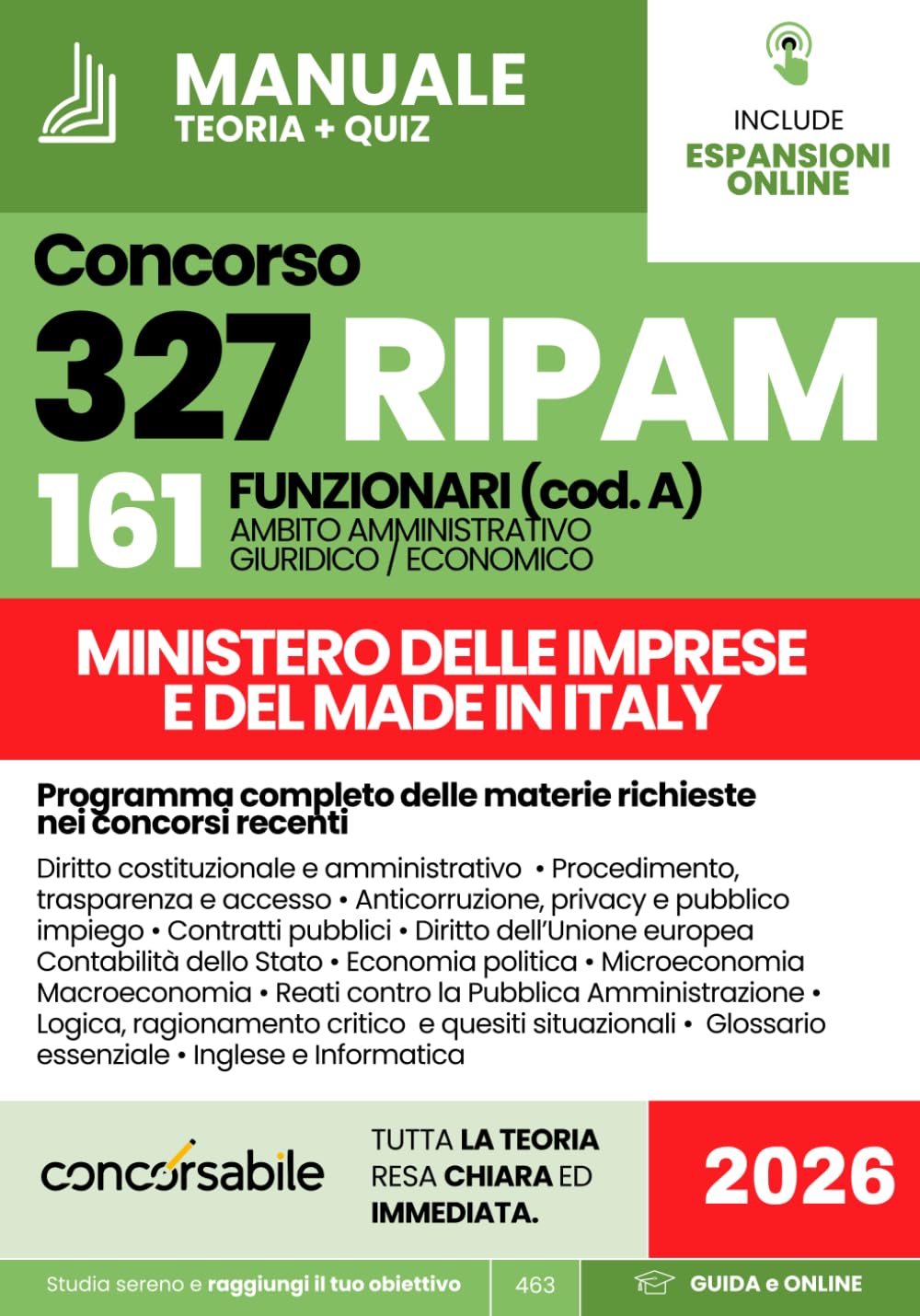 Concorso RIPAM Ministero delle Imprese e del Made in Italy: La Guida Completa e Aggiornata con Teoria e Quiz – Include Espansioni Online