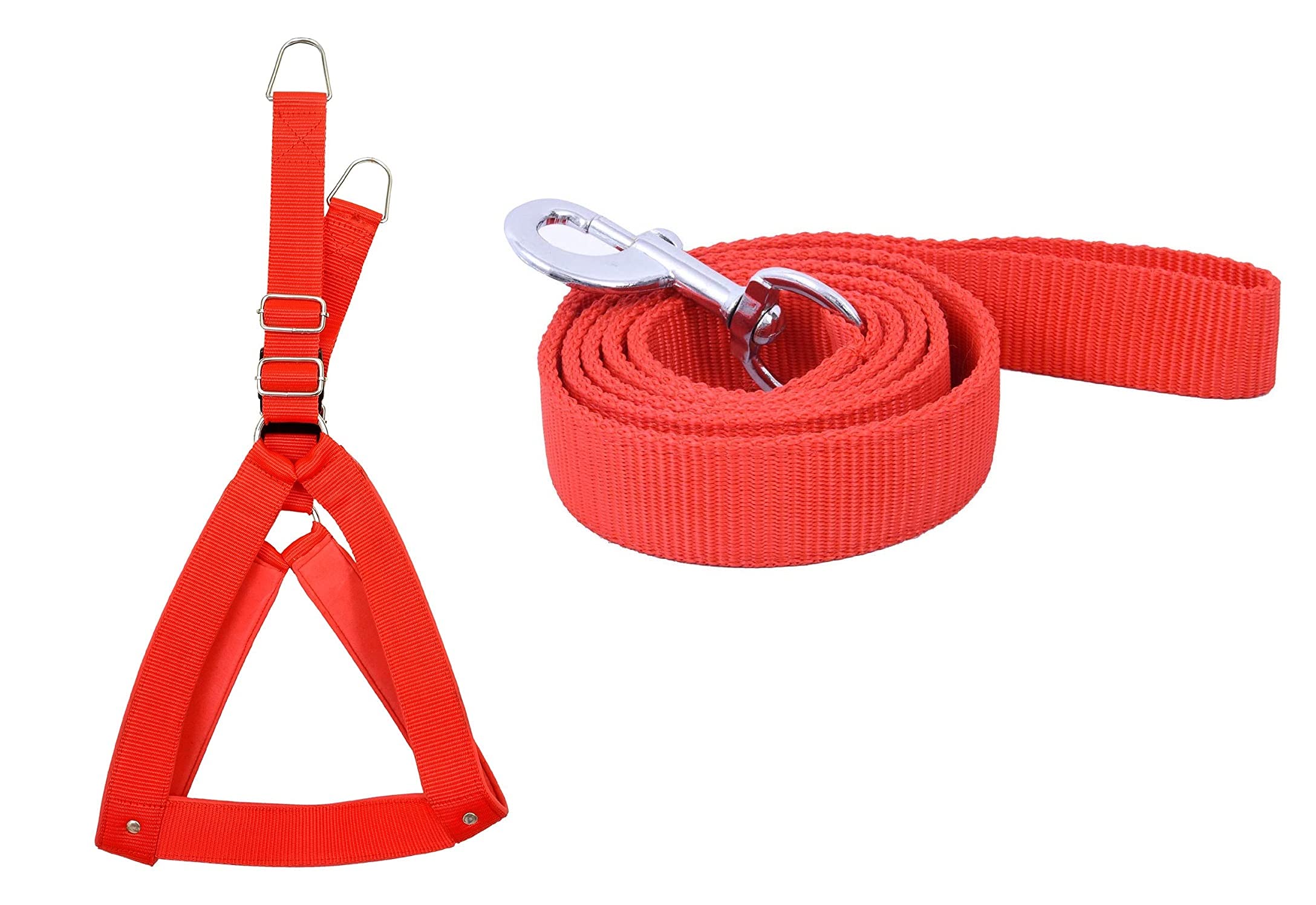 RvPaws Strong Soft Nylon Adjustable Everyday Dog Harness and Leas with Heavy Hook (RED, Small -.75 INCH) (B09CH4VLS5) Amazon Price History, Amazon Price Tracker