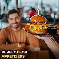 Vista 7 de Palos de cóctel dorados – 200 piezas de pinchos de cóctel de 4.7 pulgadas de largo para aperitivos – Brochetas de bambú para tablas de charcutería