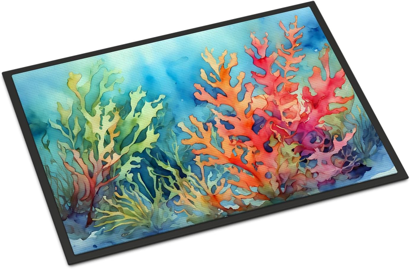 Caroline's Treasures DAC2798JMAT Koi Fish Doormat Front Door Mat Indoor Outdoor Rugs for Entryway, Non Slip Washable Low Pile, 24H X 36W