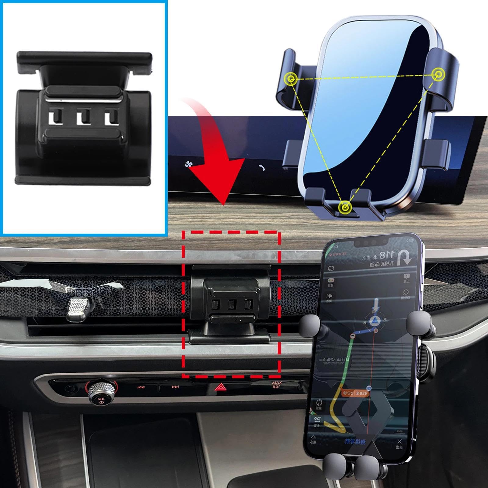 Uchwyt Samochodowy na Telefon dla BMW X7 2023-2025, uchwyt samochodowy na telefon komórkowy, stojak na nawigację GPS (ładowanie)