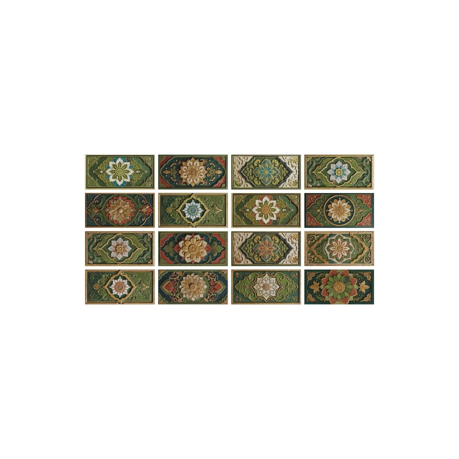 Pegatinas de pared autoadhesivas, impermeables, papel tapiz for sala de estar, azulejo de espuma engrosado for mascotas decorativas(SJM303,32pieces)
