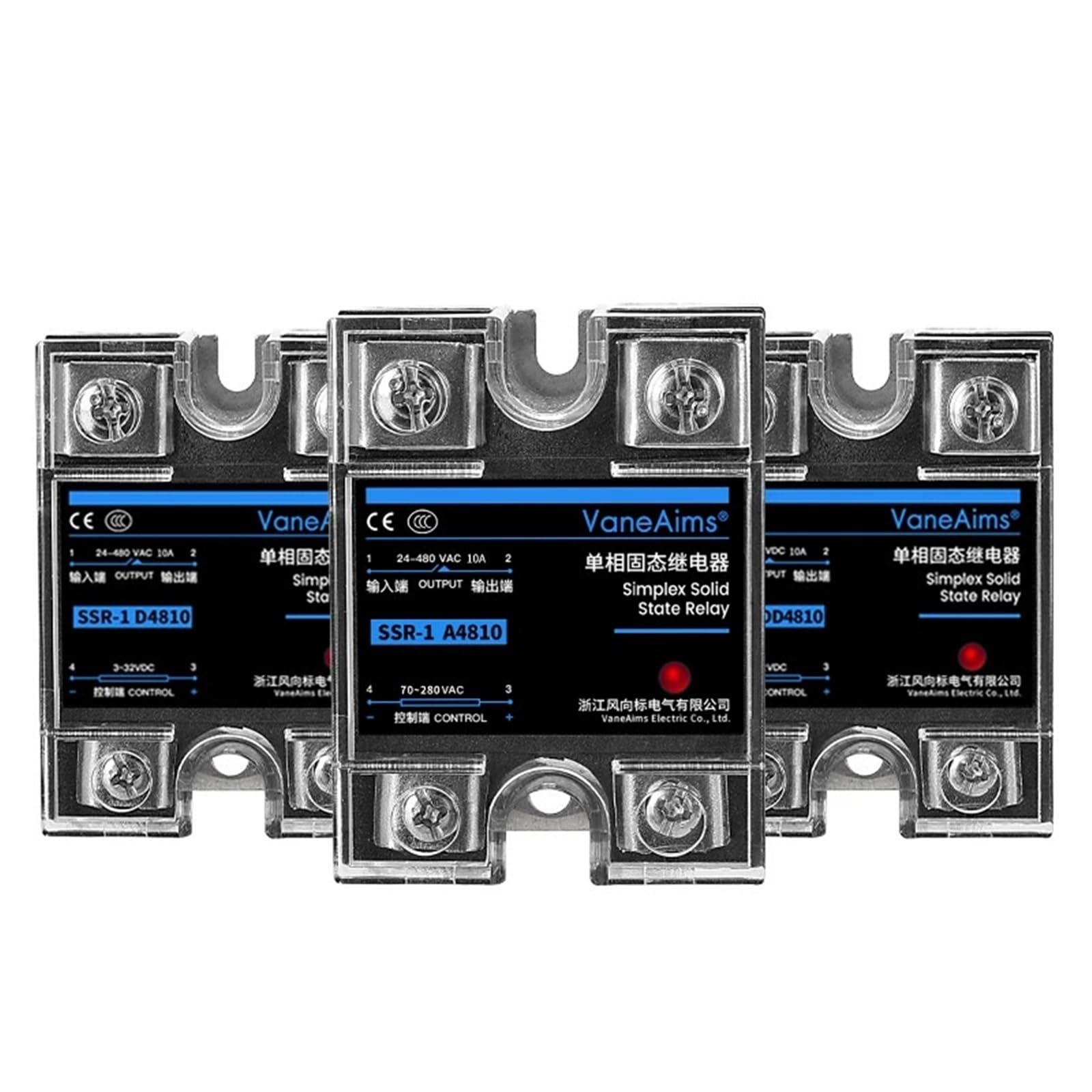 Relé de Estado sólido monofásico 25DA -40DA -40AA, módulo 10A 25A 40A 60A 80A 100A 120A for Control Temperatura(DC Controlled DC,40A)