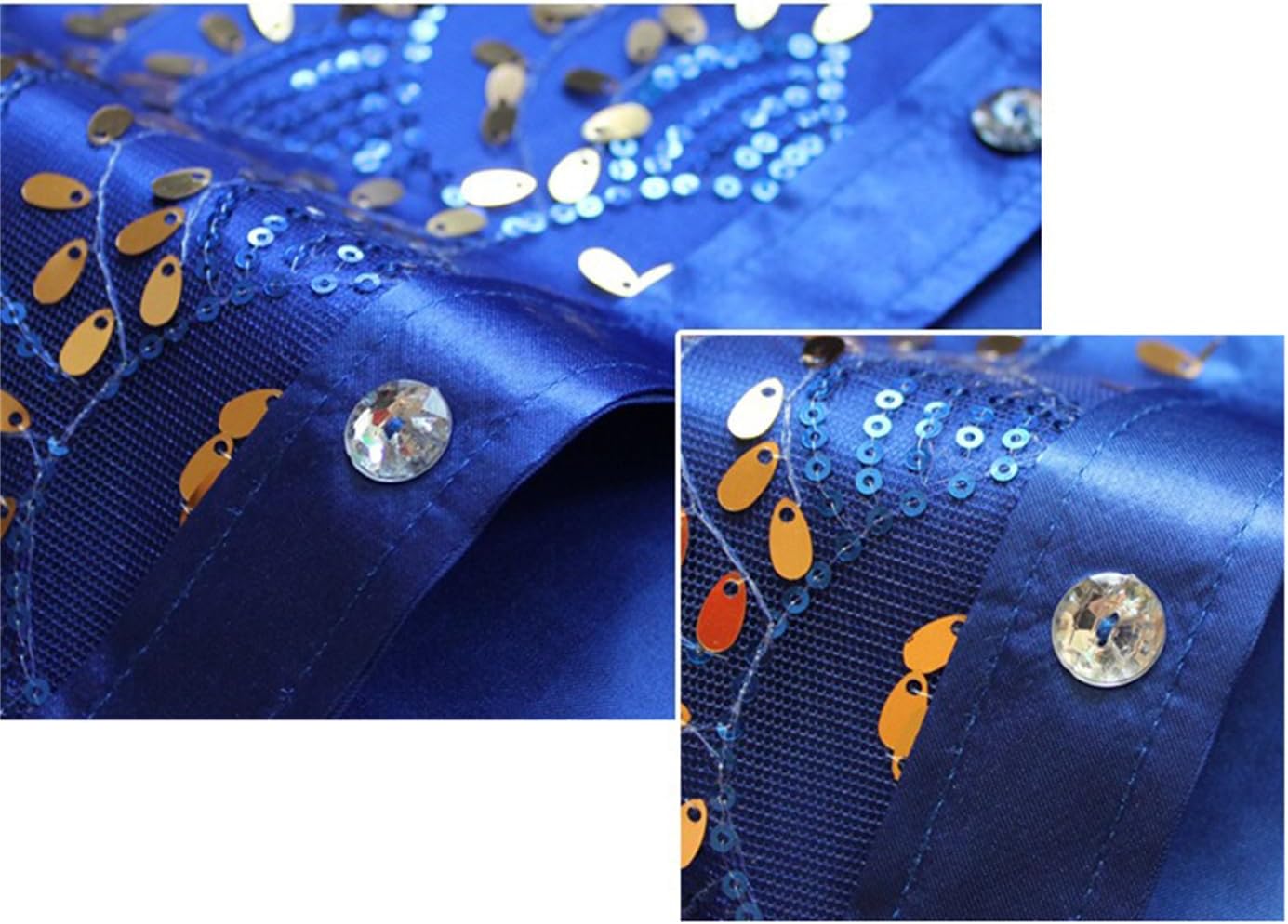 GPCHAN Men's Performance Shirts Sparkly Metallic Long Sleeve Disco Button Down Slim Fit Dance Stage Costumes