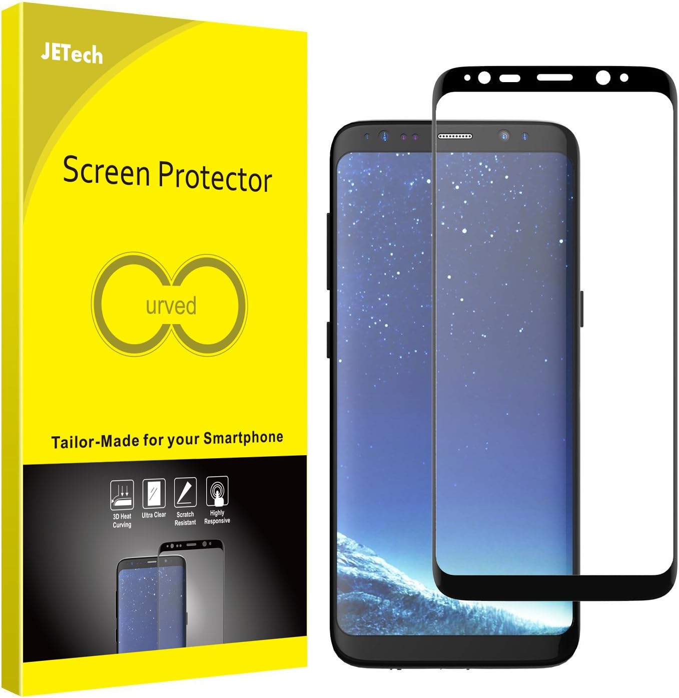 JETech Screen Protector for Samsung Galaxy Note 8, PET Ultra HD Film, Full Screen Coverage, Case Friendly