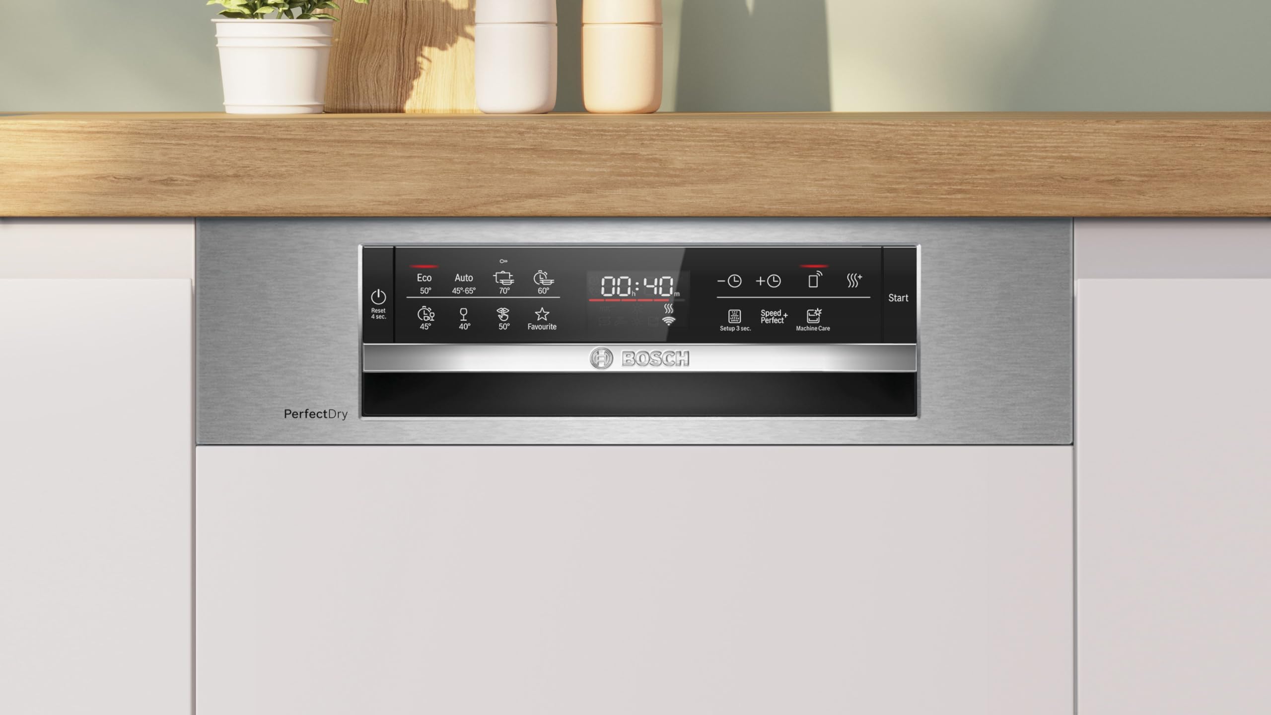 Bosch Serie 6 SPI6ZMS29E Teilintegrierter Geschirrspüler 45 cm PerfectDry DuoPower Smart Start AquaStop EcoSilence Drive Edelstahl