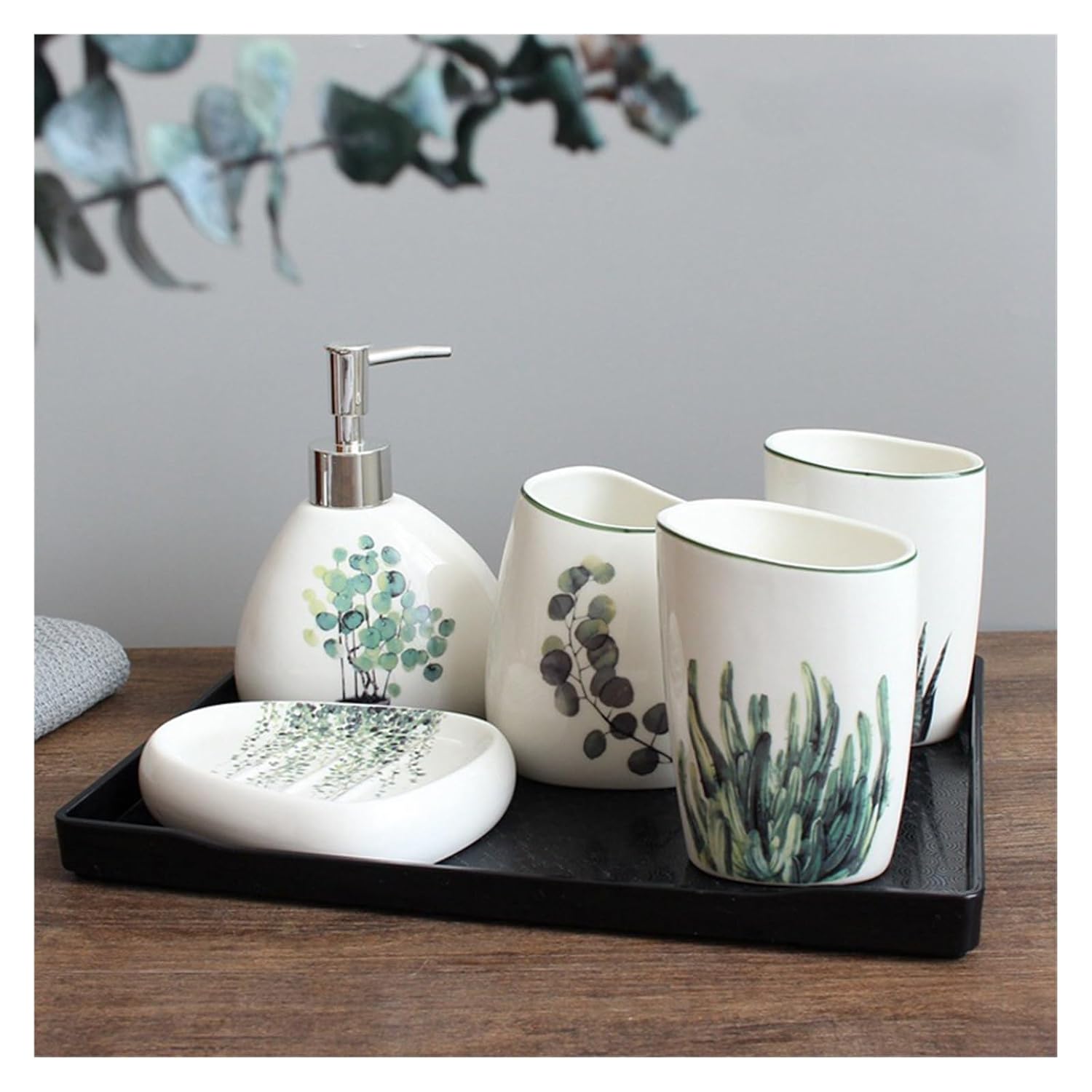 6-piece ceramic toiletries kit Bathroom set Wedding assembly tray