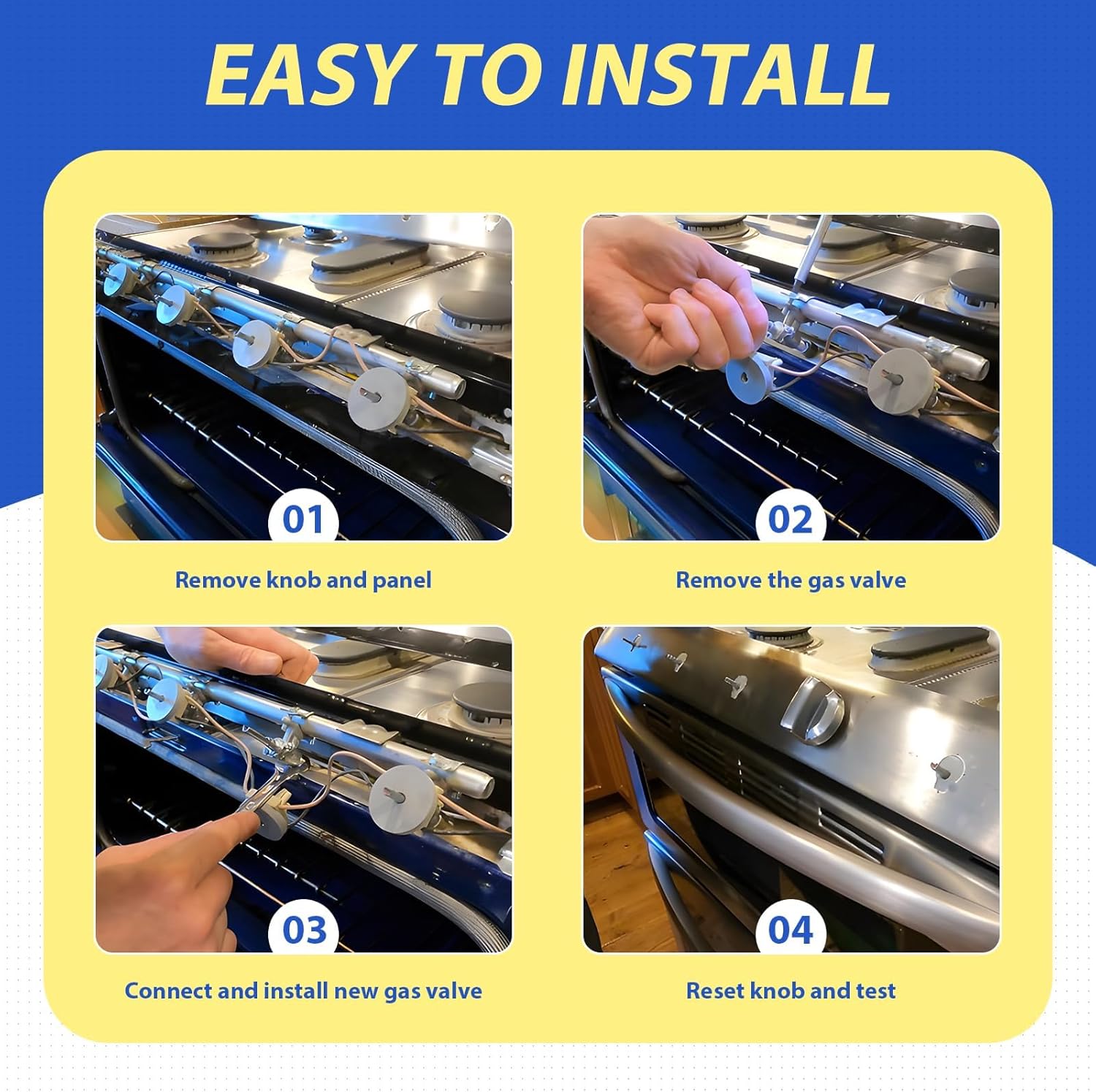 Upgraded DG94-00932C Range Surface Burner Valve Compatible with Samsung NX58F5300SS NX58F5700WS NX58R5601SS NX58T5601SS, 16000 BTU Range Power Valve Assembly Replace AP5917455 PS9606624