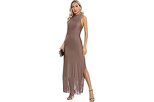 Women's Art Deco Flapper Gatsby Fringe Dress with Tassels
