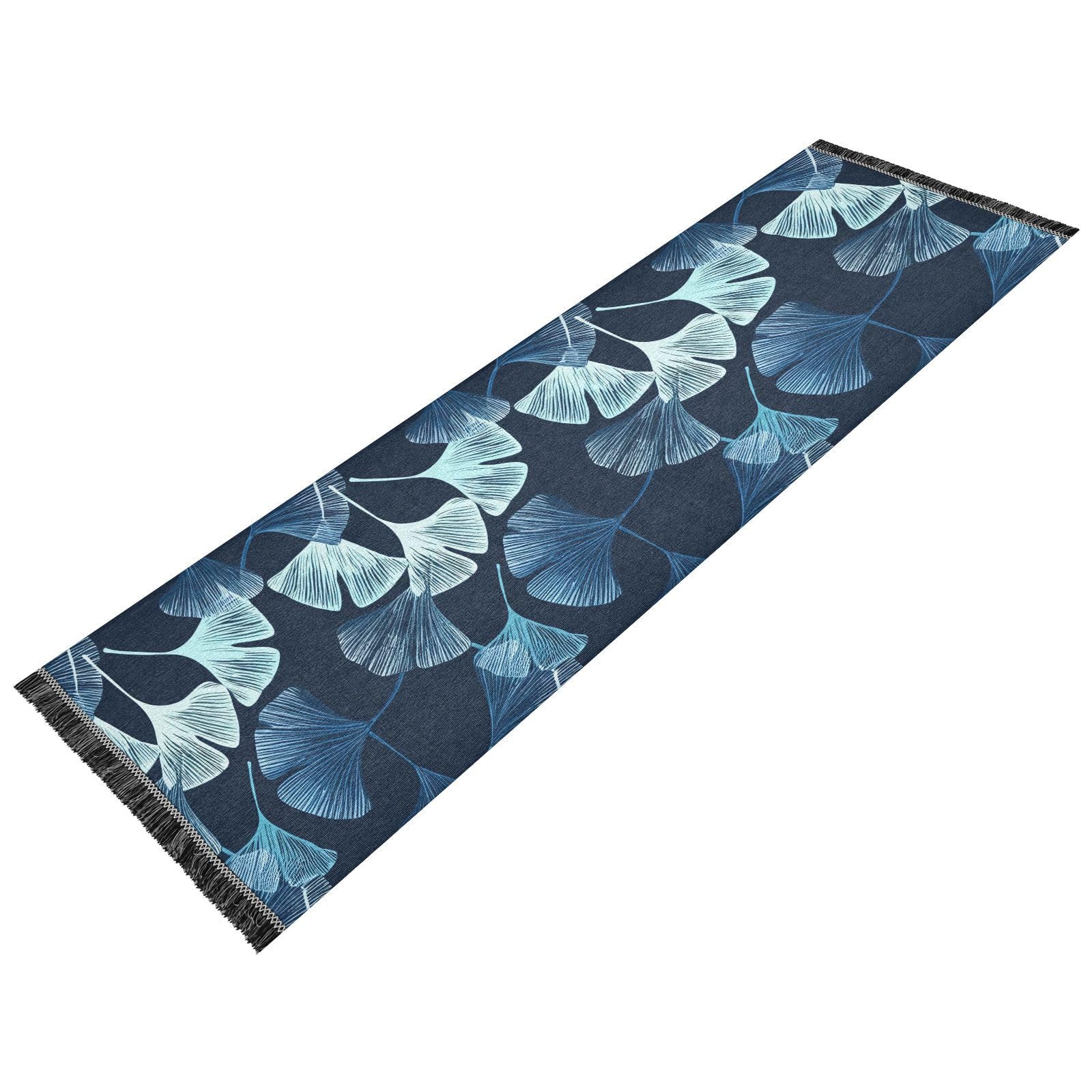 Ginkgo Leaves Runner Rug for Hallways Kitchen Rugs Washable Rug for Entryway Indoor Hardwood Floor 72 * 23.5 in