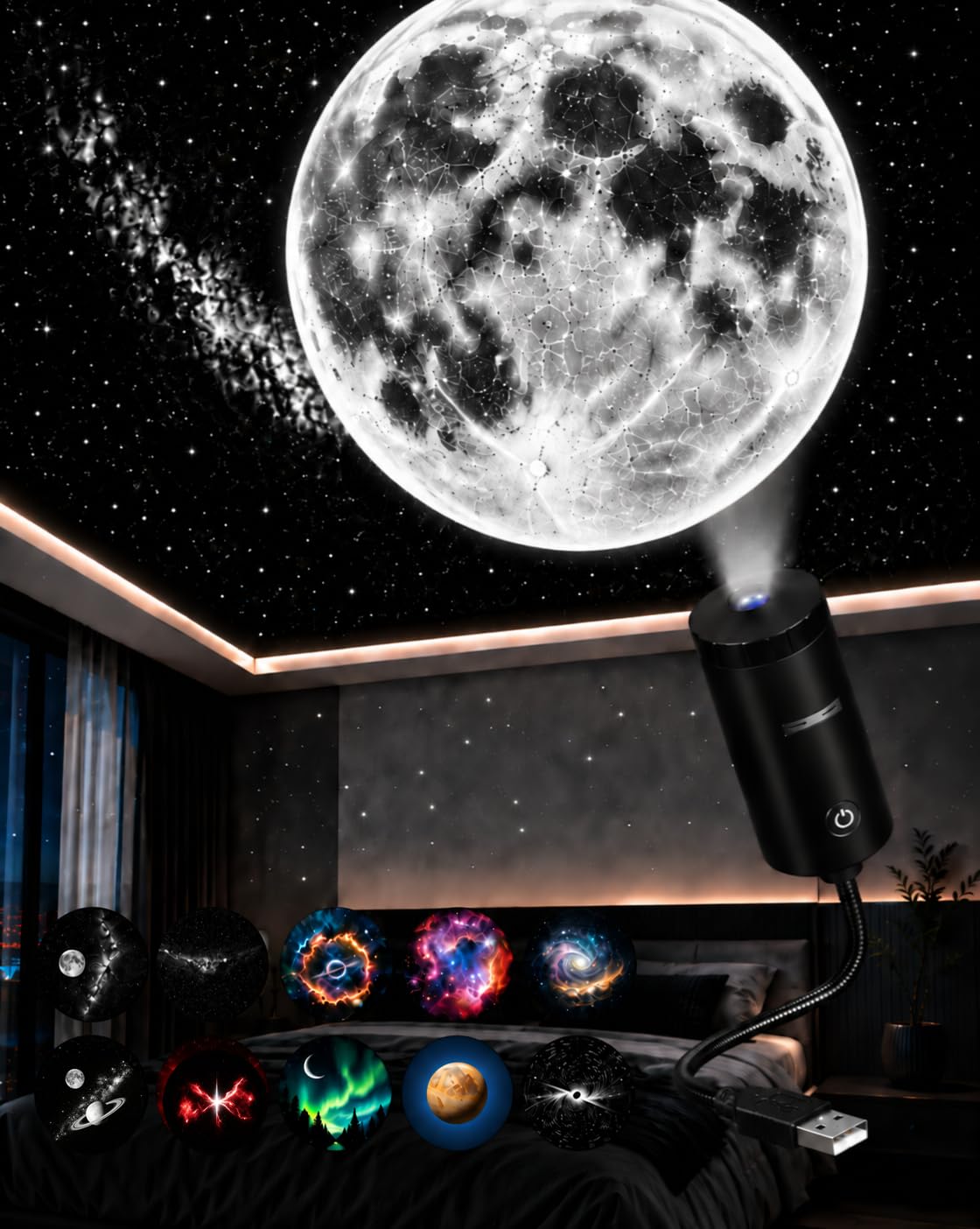 Amazon.co.jp: 星空ライト 星空プロジェクター USB給電式 家庭用