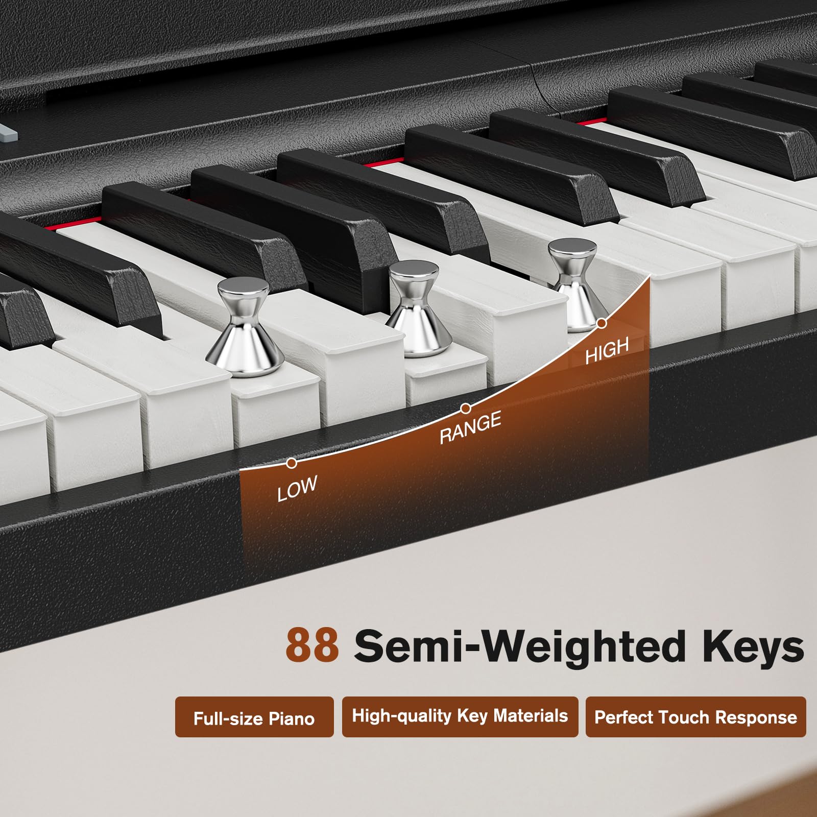 UMOMO Pianoforte digitale pieghevole a 88 tasti con tasti illuminati, pianoforte a tastiera semi-pesata full size con MIDI, pianoforte portatile elettrico per principianti con pedale sustain, borsa
