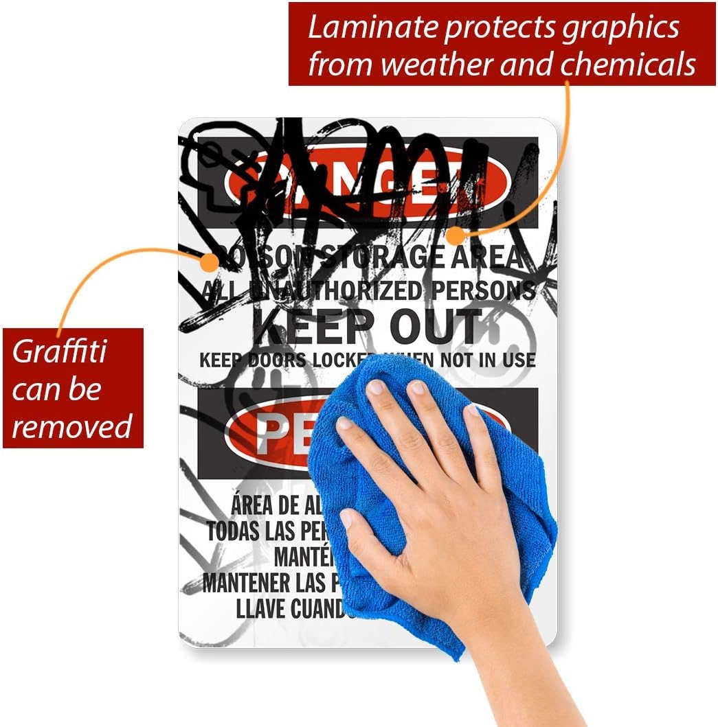 Frее Shірріng Ovеr $50 SmartSign Danger - Poison Storage Area, Unauthorized Persons Keep Out Bilingual Label | 10 x 14 Laminated Vinyl 70% оƒƒ Evеrуthіng SmartSign Danger - Poison Storage Area, Unauthorized Persons Keep Out Bilingual Label | 10 x 14 Laminated Vinyl