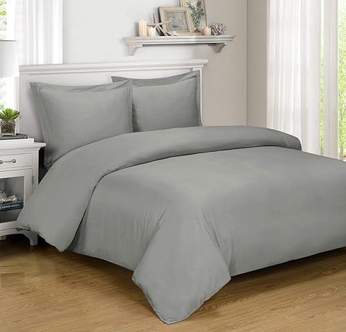 Miniatura 10 de Rajan Linen Our Royal Home & Hotel Collection - Juego de funda de edredón 100 % algodón, con 600 lazos en las esquinas y cierre de cremallera,