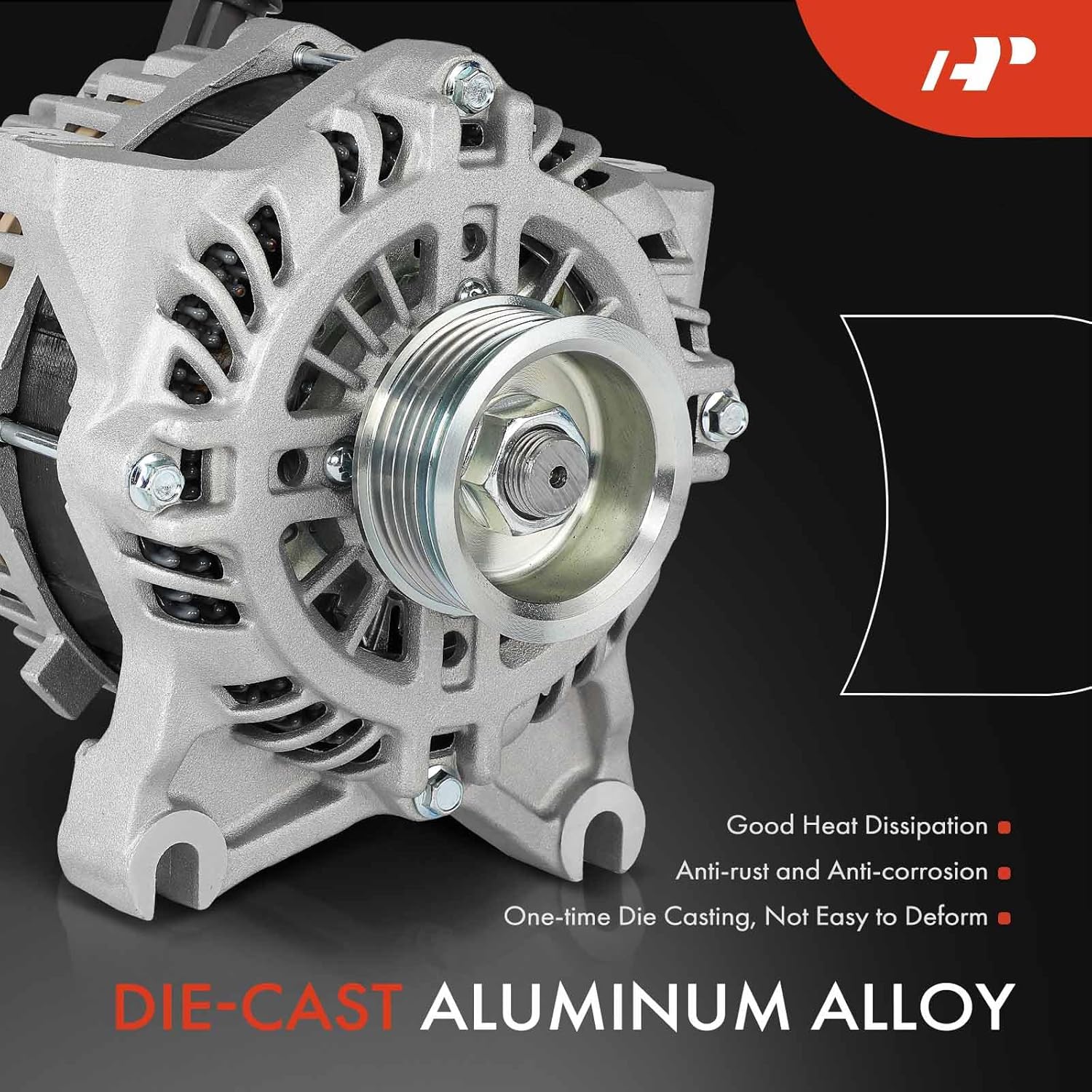A-Premium Alternator Compatible with Ford F-53 Motorhome Chassis 2008-2009 2011-2014, 6.8L, 12V 175A 6-Groove Pulley Clockwise, Replace# A3TX0691, 9C3Z10346B