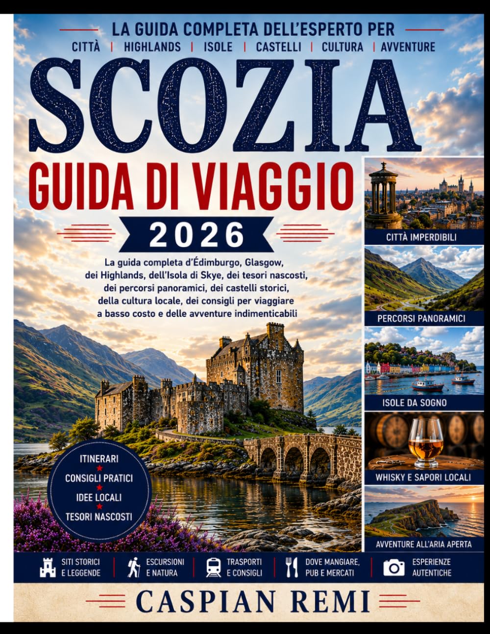 Scozia Guida di viaggio della 2026: La guida completa per veri intenditori a Edimburgo, Glasgow, le Highlands, l'isola di Skye, tesori nascosti, ... per risparmiare e avventure indimenticabili.