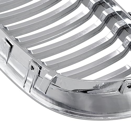 Miniatura 4 de Rejilla de riñón delantera izquierda derecha cromada compatible con BMW E46 325Ci 330Ci Coupe Convertible 2003-2006