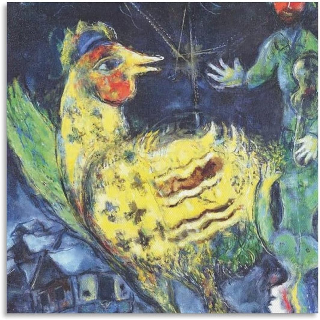 Matvsd Kohecs Marc Chagall Canvas Wall Art for Living Room, Unframed, 40x40cm