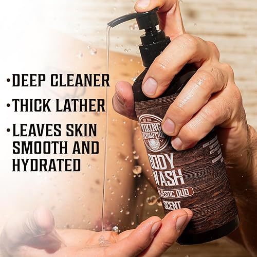 Miniatura 3 de Viking Revolution Gel de baño para hombre, Spiced Vanilla - Gel de baño natural para hombres con vitamina E y aceite de romero, gel de ducha para