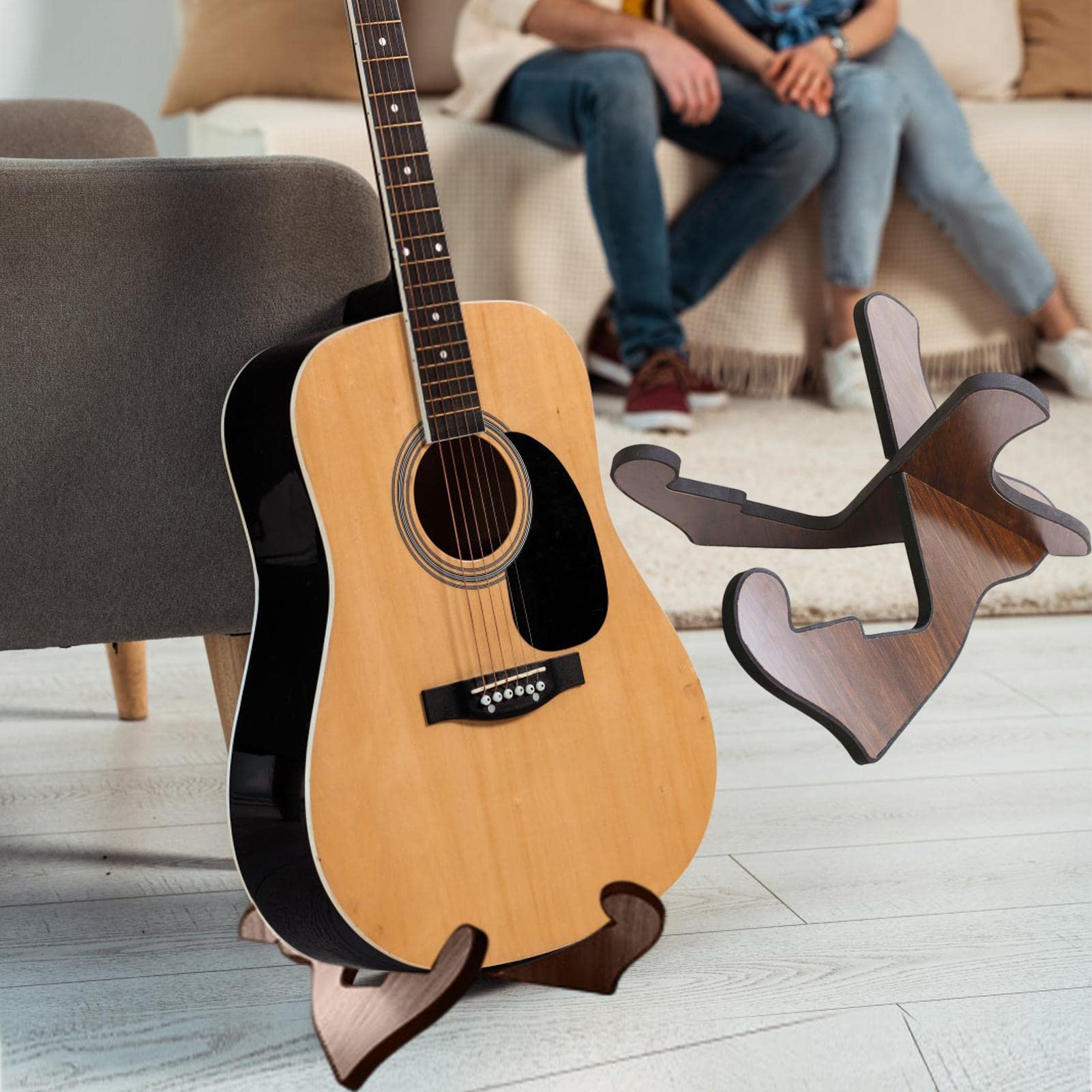 Support Guitare En Bois Pliable X-Frame - Portable, Antidérapant, Stable Pour Guitare Acoustique & Classique