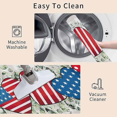 Vista 271 de Tapete de Feliz Navidad, tapete antideslizante para puerta delantera, baño, cocina, dormitorio, patio, entrada, 16 x 24 pulgadas, rojo, negro y verde