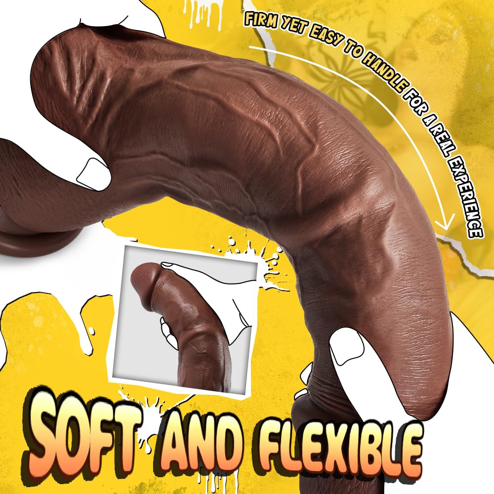 Lubisey 2.36'' Diameter Realistic Thick Dildo for G-spot Orgasm, 7.87'' Curved Shaft Big Huge Dildos with Strong Suction Cup, Silicone Dildos Realistic Penis Anal Dildo Toy Consolador para Hombre: Lubisey 11.8 Inch Realistic Dildo Sex Toys, 2.5'' Diameter Huge Thick Dildos with Strong Suction Cups, Big Black Dildo for Clitoral Vagina and G-spot Anal Stimulation Adult Toys for Women and Couple