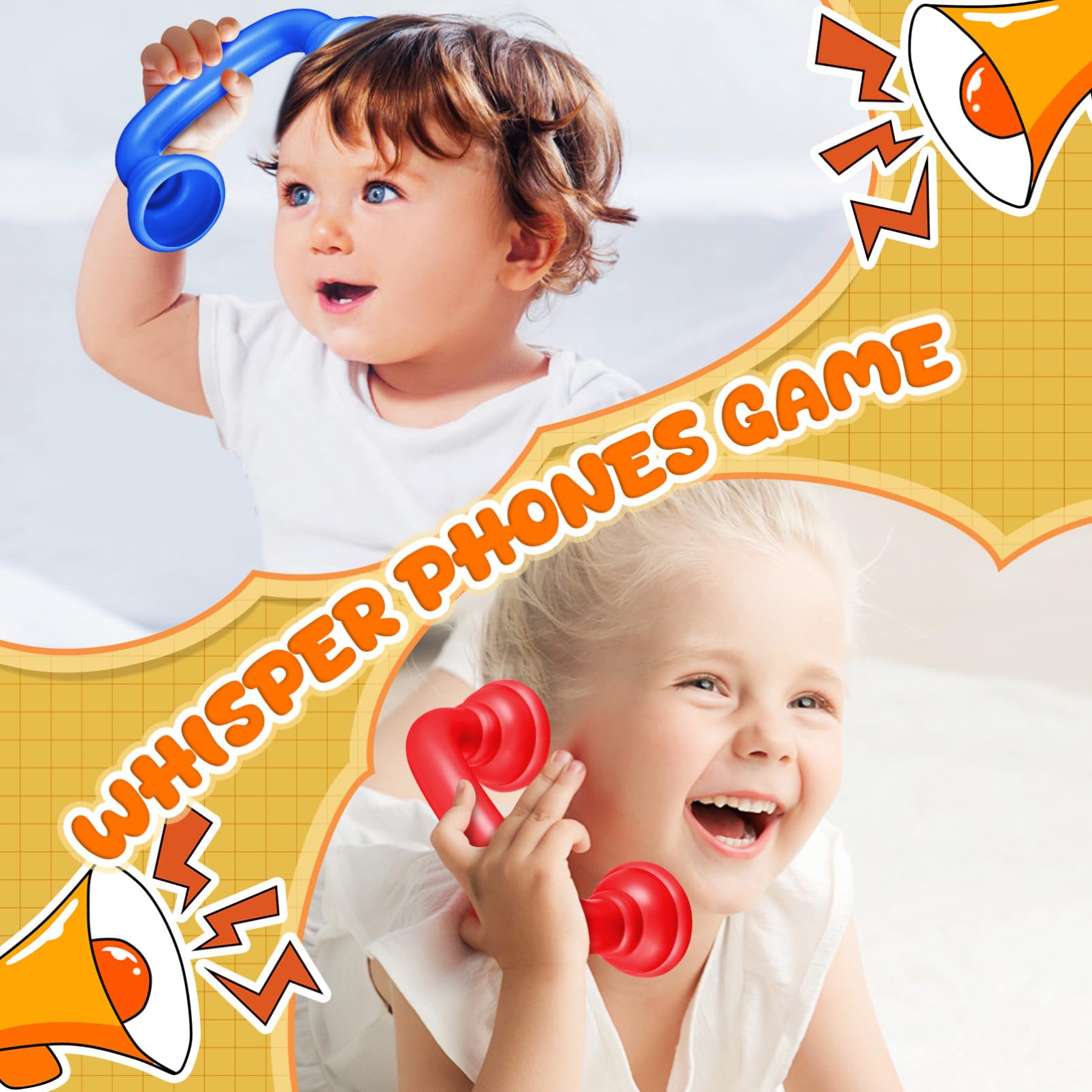 NUOBESTY Whisper Phones, 12pcs Whisper Reading Telephone for Kids Speech Therapy Toy Tools for Classroom, Home Use - Improve Reading, Comprehension, Fluency, Pronunciation - Image 3