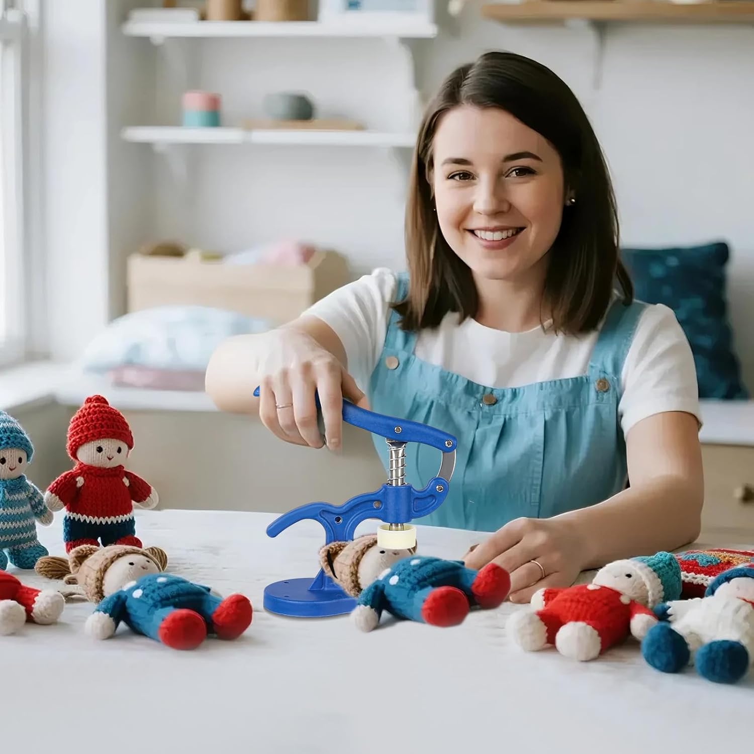 Safety Eye Tool, Safety Eyes for Crocheting Auxiliary, Safety Eye Tool for Amigurumi Crochet & Stuffed 5-40mm Animal Eyes Making Supplies Tool - Dark Blue - Image 5